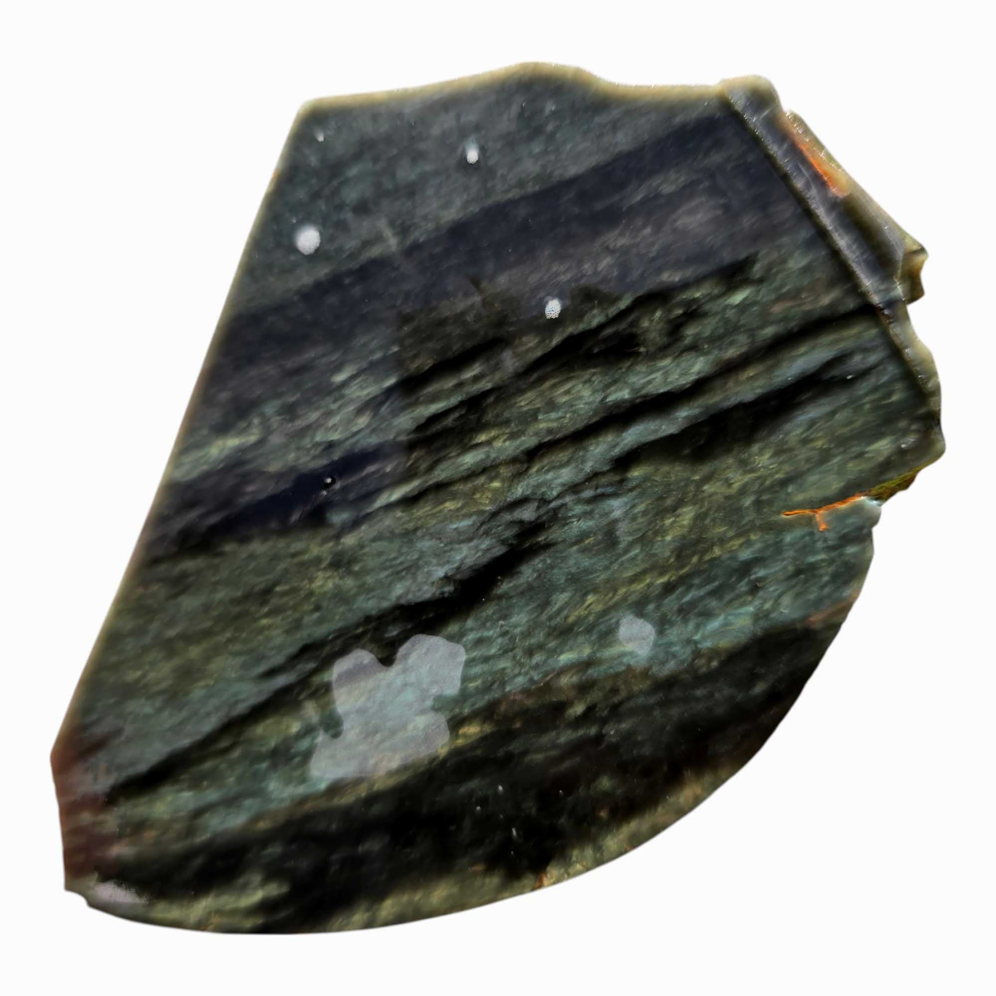 Mexican Velvet Obsidian Lapidary Stone Slab Slice Cut Rock