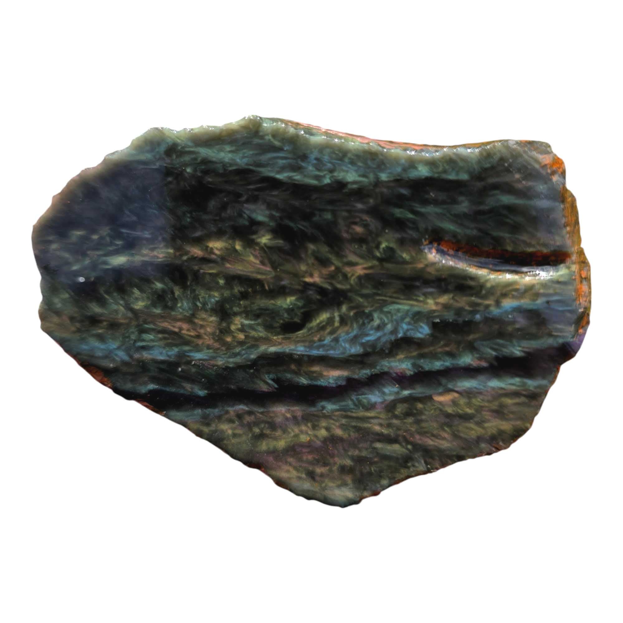 Mexican Velvet Obsidian Lapidary Stone Slab Slice Cut Rock