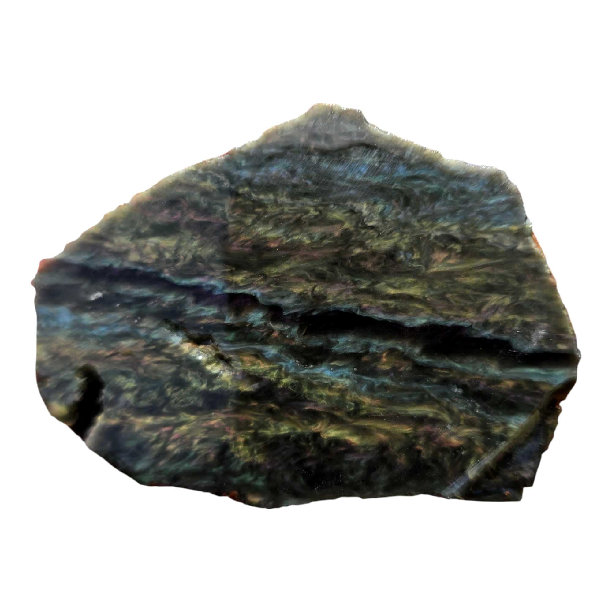 Mexican Velvet Obsidian Lapidary Stone Slab Slice Cut Rock