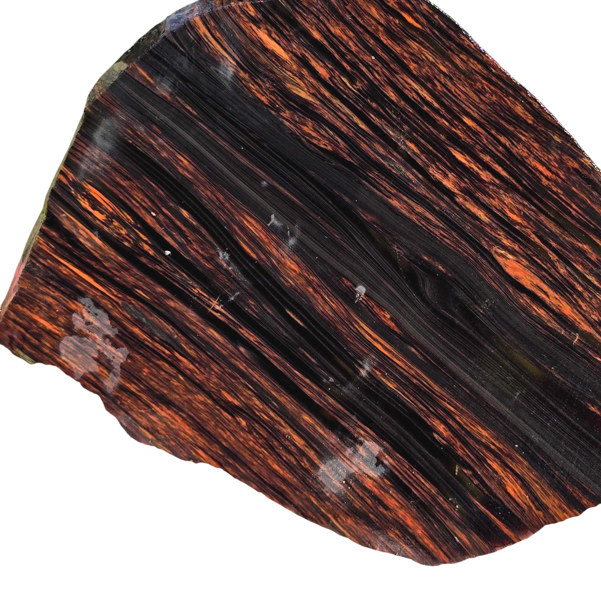Tri-Flow Mahogany Obsidian Slab  Lapidary Stone Slice Cut Rock