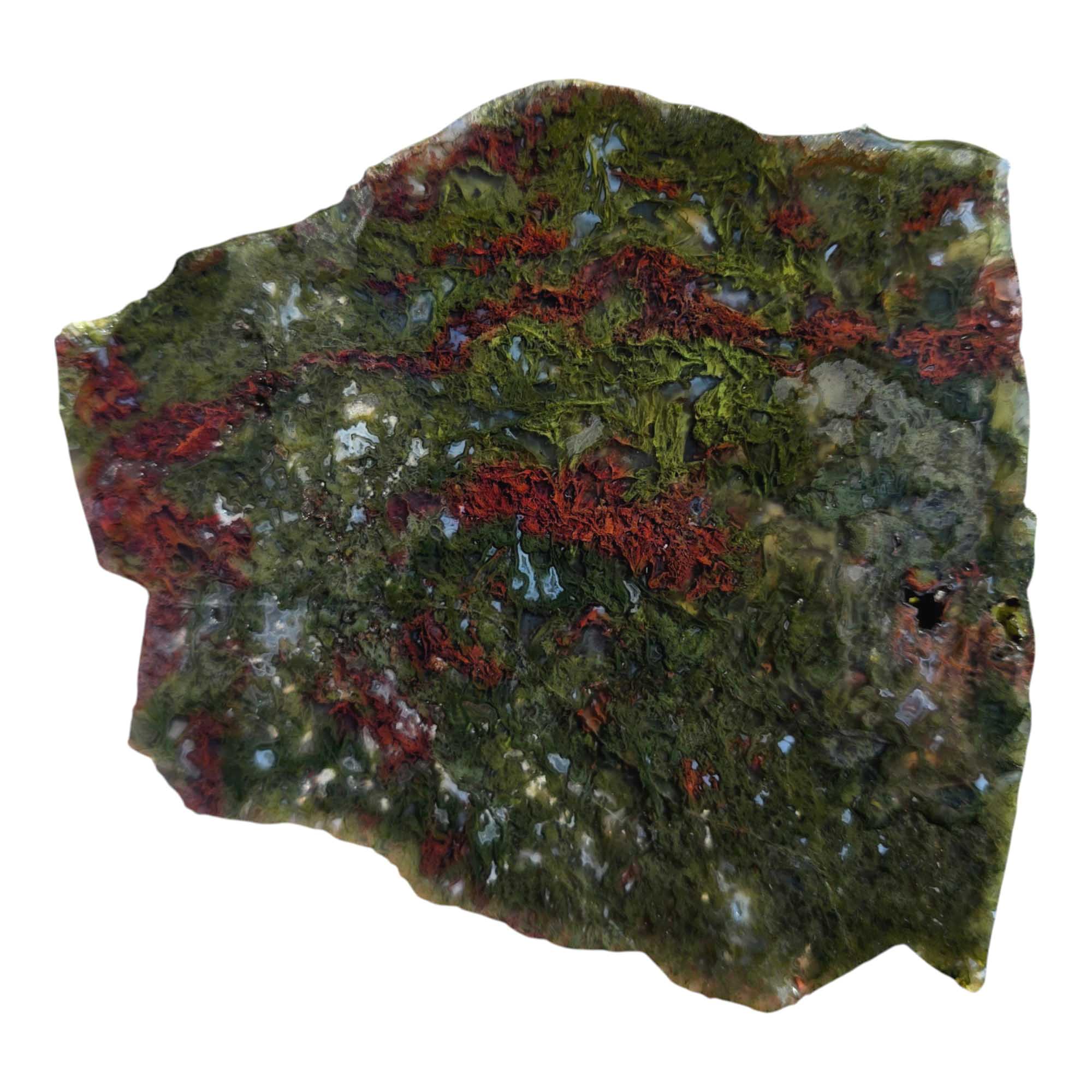 Maury Mountain Moss Agate Slab Lapidary Stone Slice Cut Rock