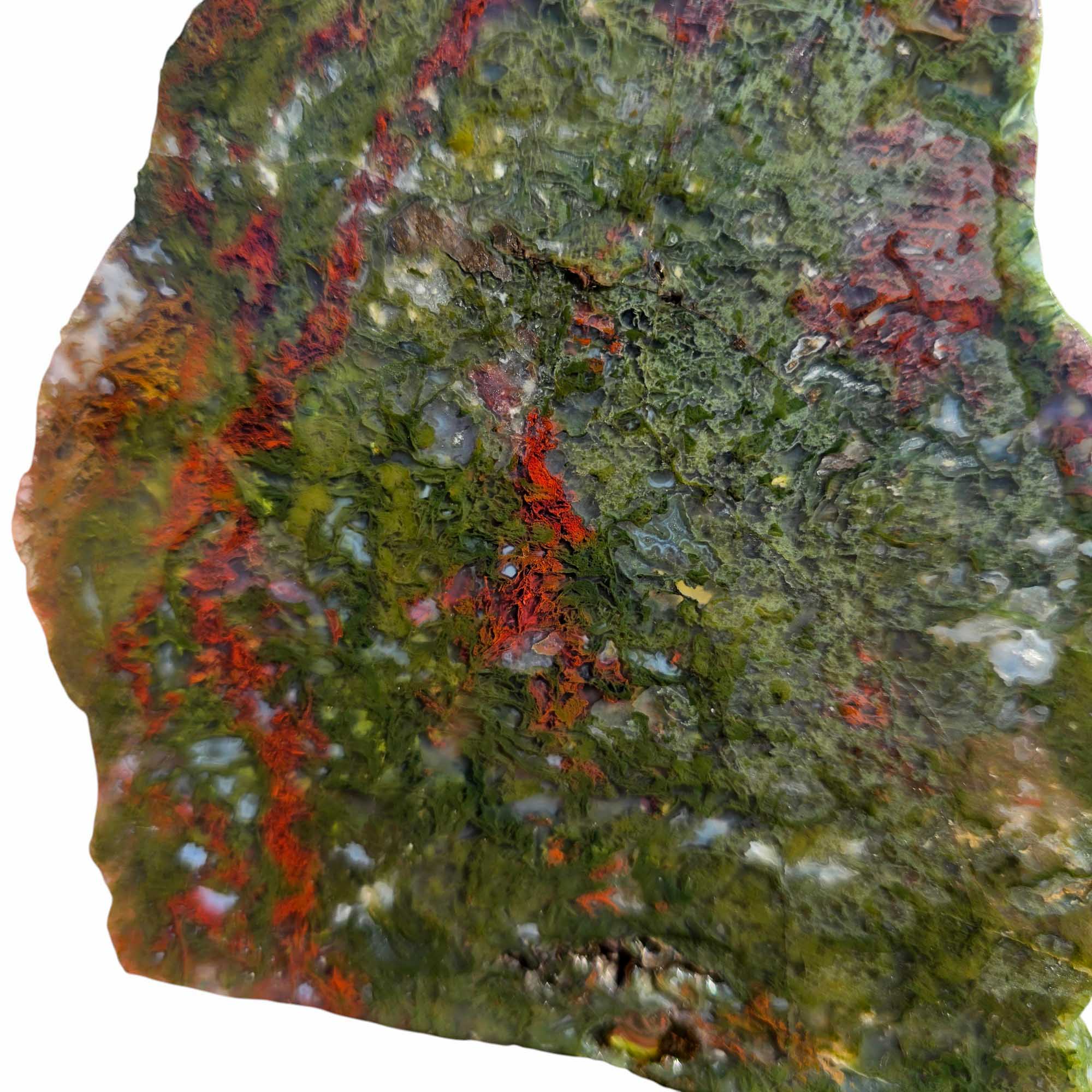 Maury Mountain Moss Agate Slab Lapidary Stone Slice Cut Rock