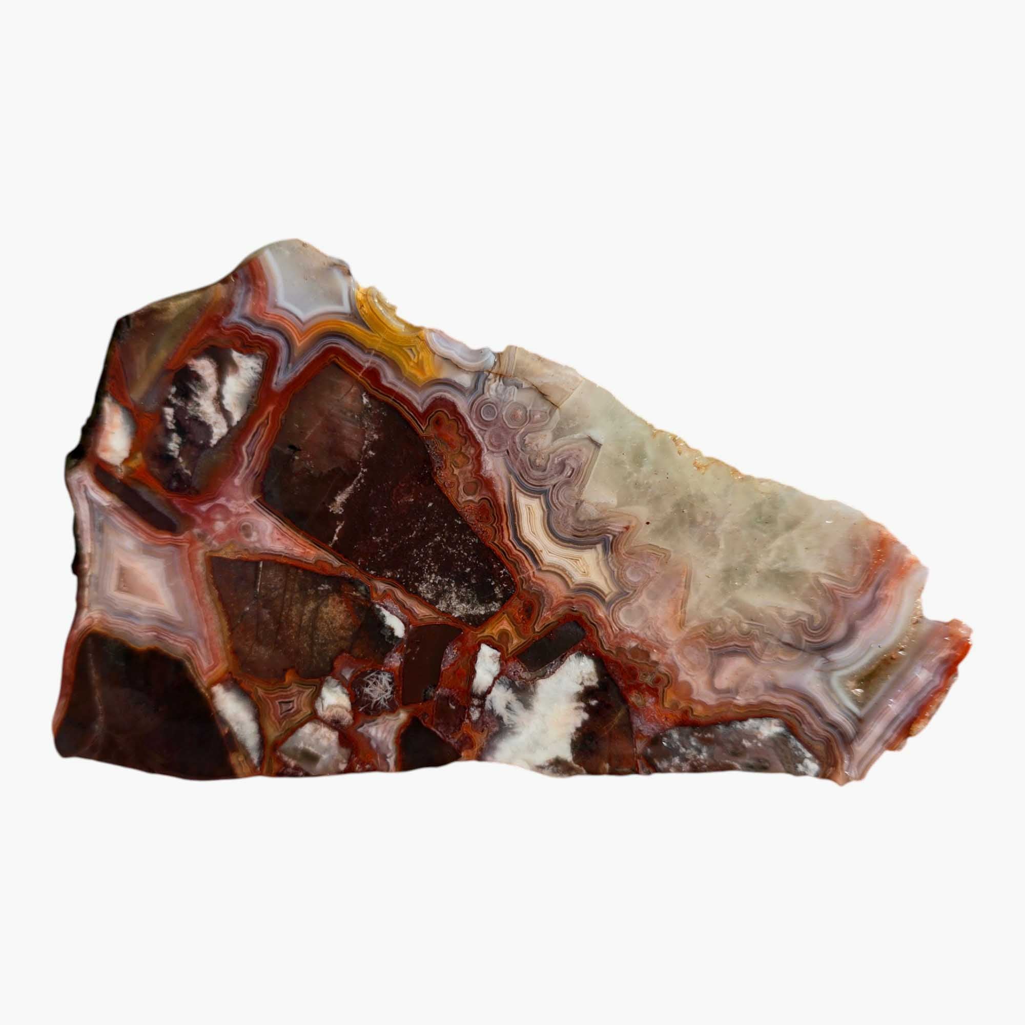 Crazy Lace Agate Slab Lapidary Stone Slice Cut Rock