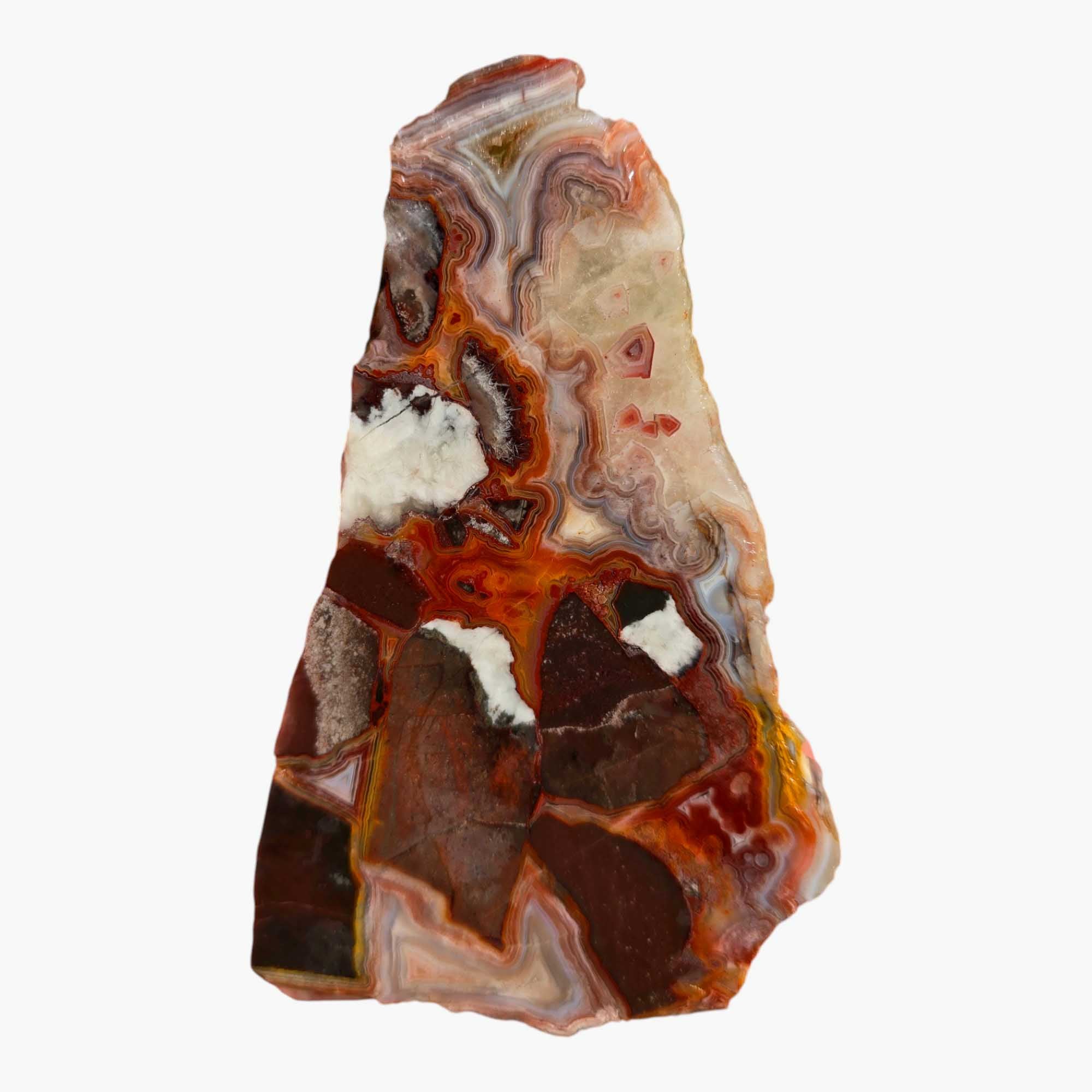 Crazy Lace Agate Slab Lapidary Stone Slice Cut Rock