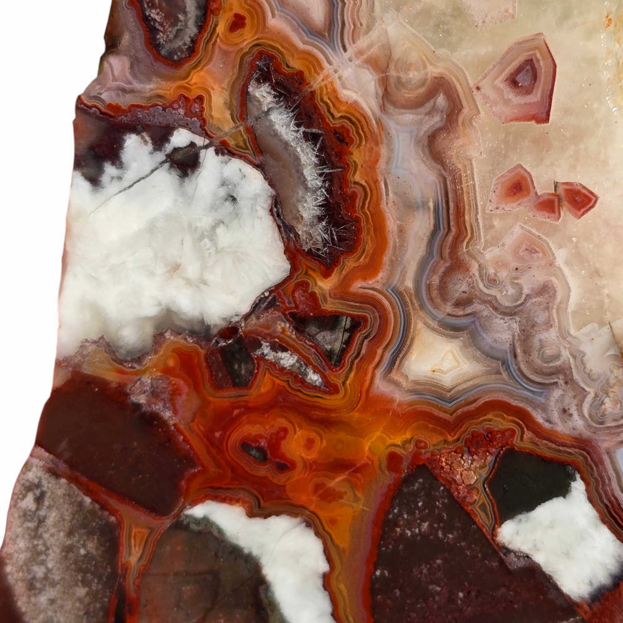 Crazy Lace Agate Slab Lapidary Stone Slice Cut Rock