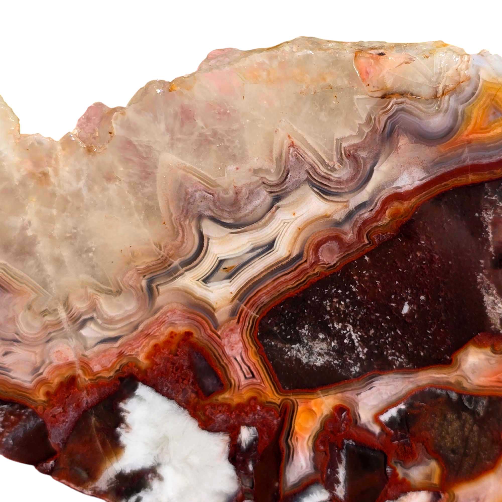Crazy Lace Agate Slab Lapidary Stone Slice Cut Rock