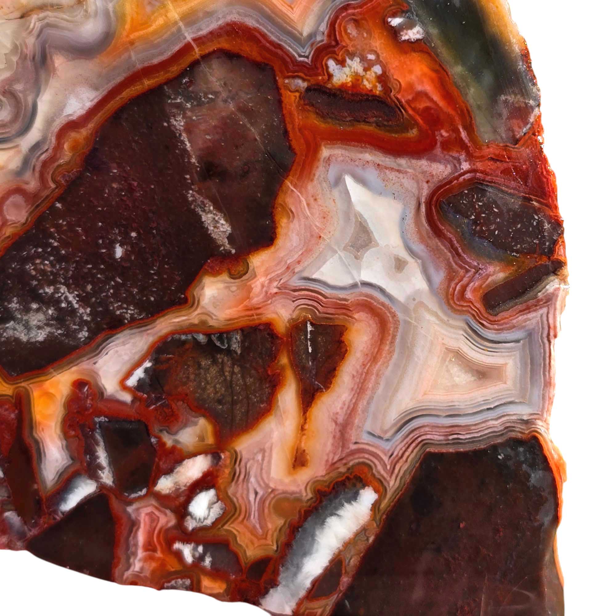 Crazy Lace Agate Slab Lapidary Stone Slice Cut Rock