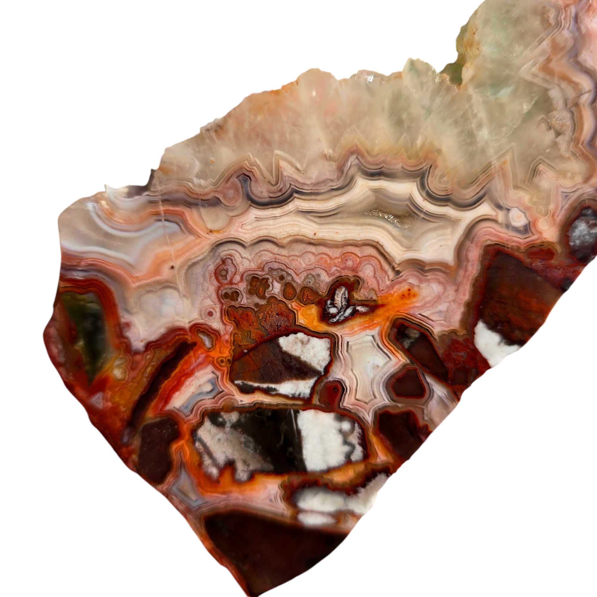 Crazy Lace Agate Slab Lapidary Stone Slice Cut Rock