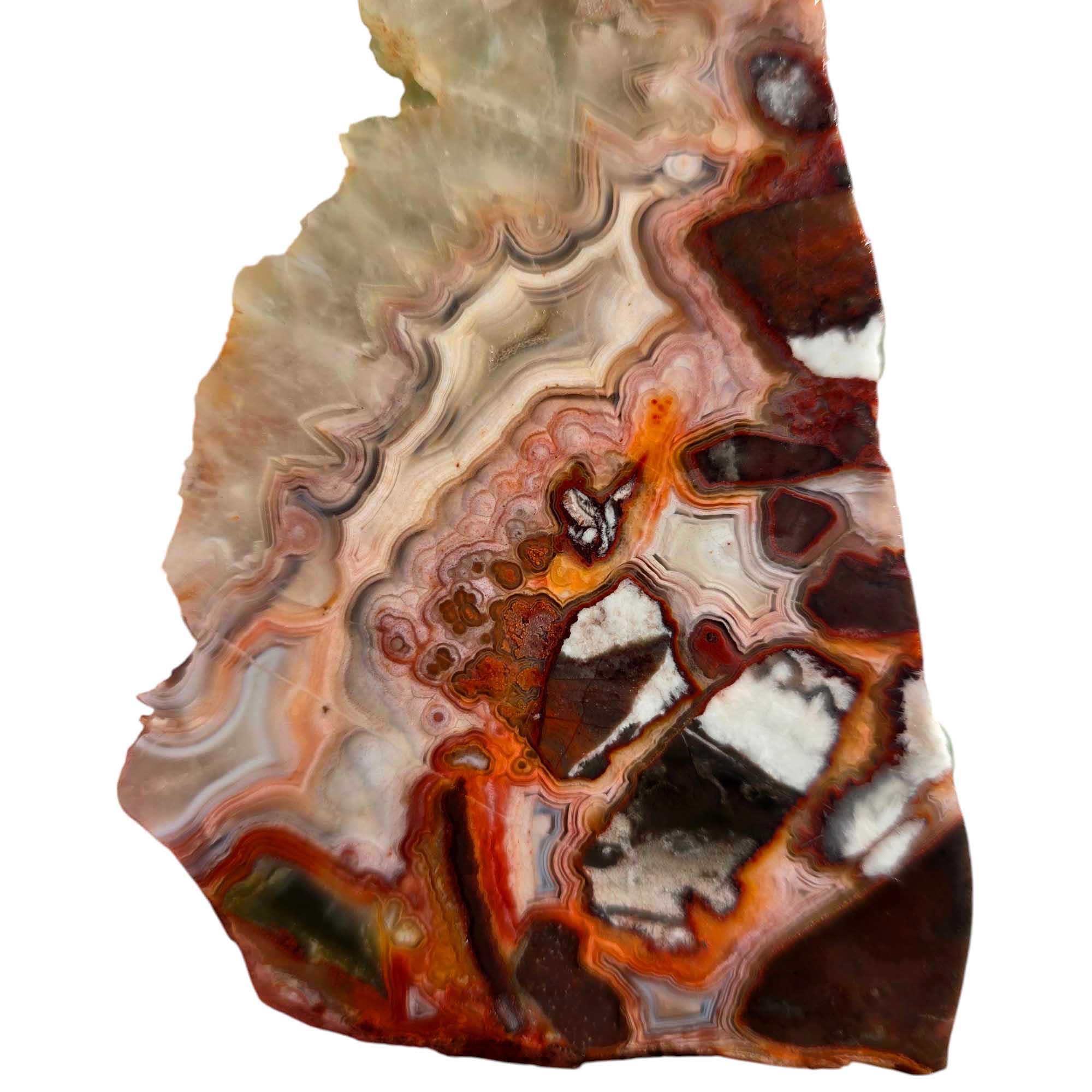 Crazy Lace Agate Slab Lapidary Stone Slice Cut Rock