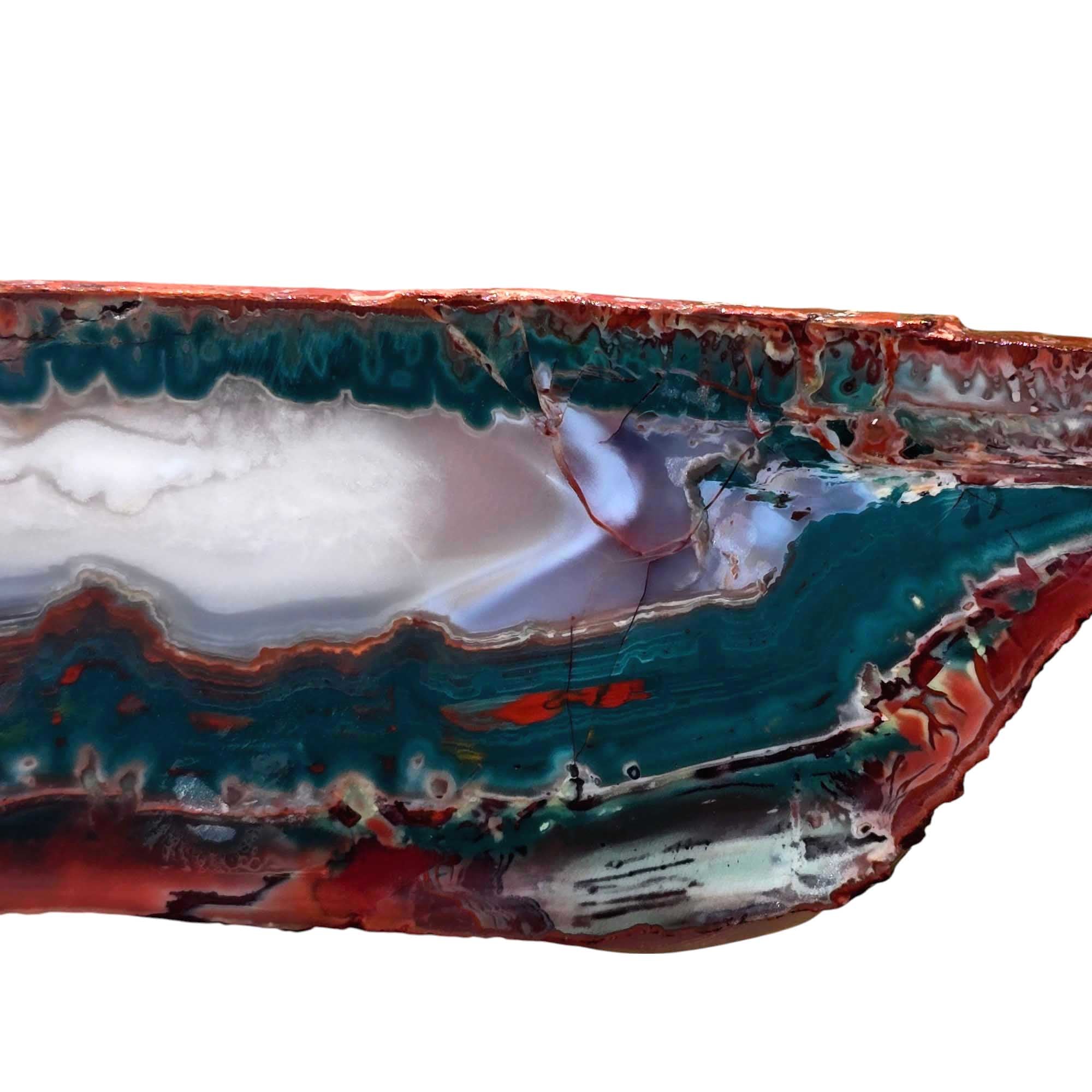 Idaho Sunset Jasper Slab – Creamy Bright Green Lapidary Stone for Cabbing