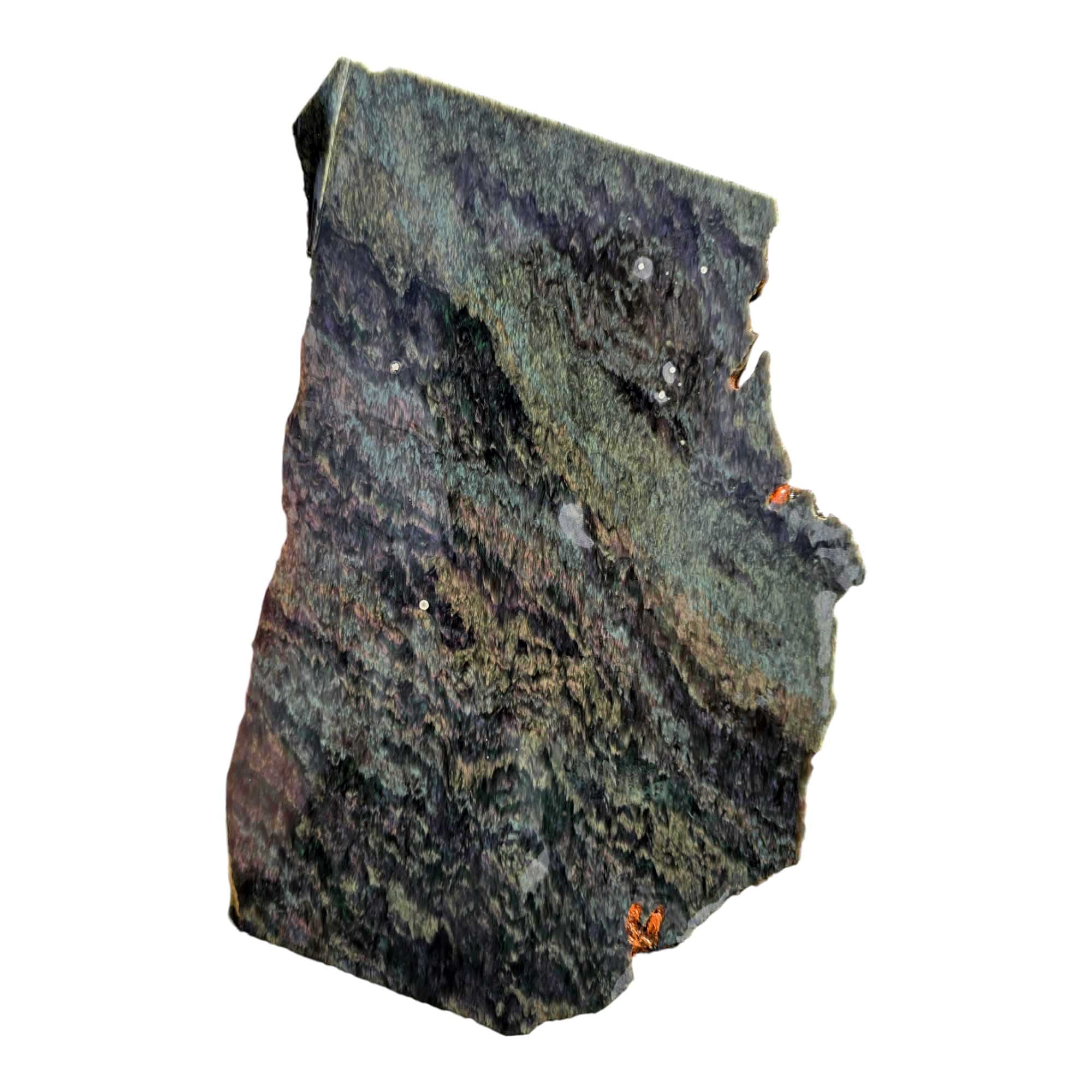 Huge Velvet Obsidian Slab – Flashy Mexican Lapidary Stone with Color Shifts