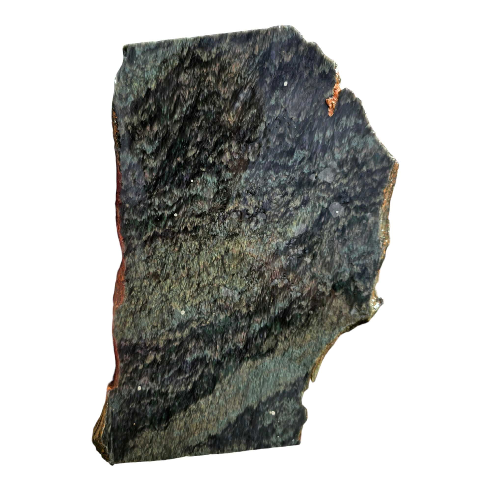 Huge Velvet Obsidian Slab – Flashy Mexican Lapidary Stone with Color Shifts