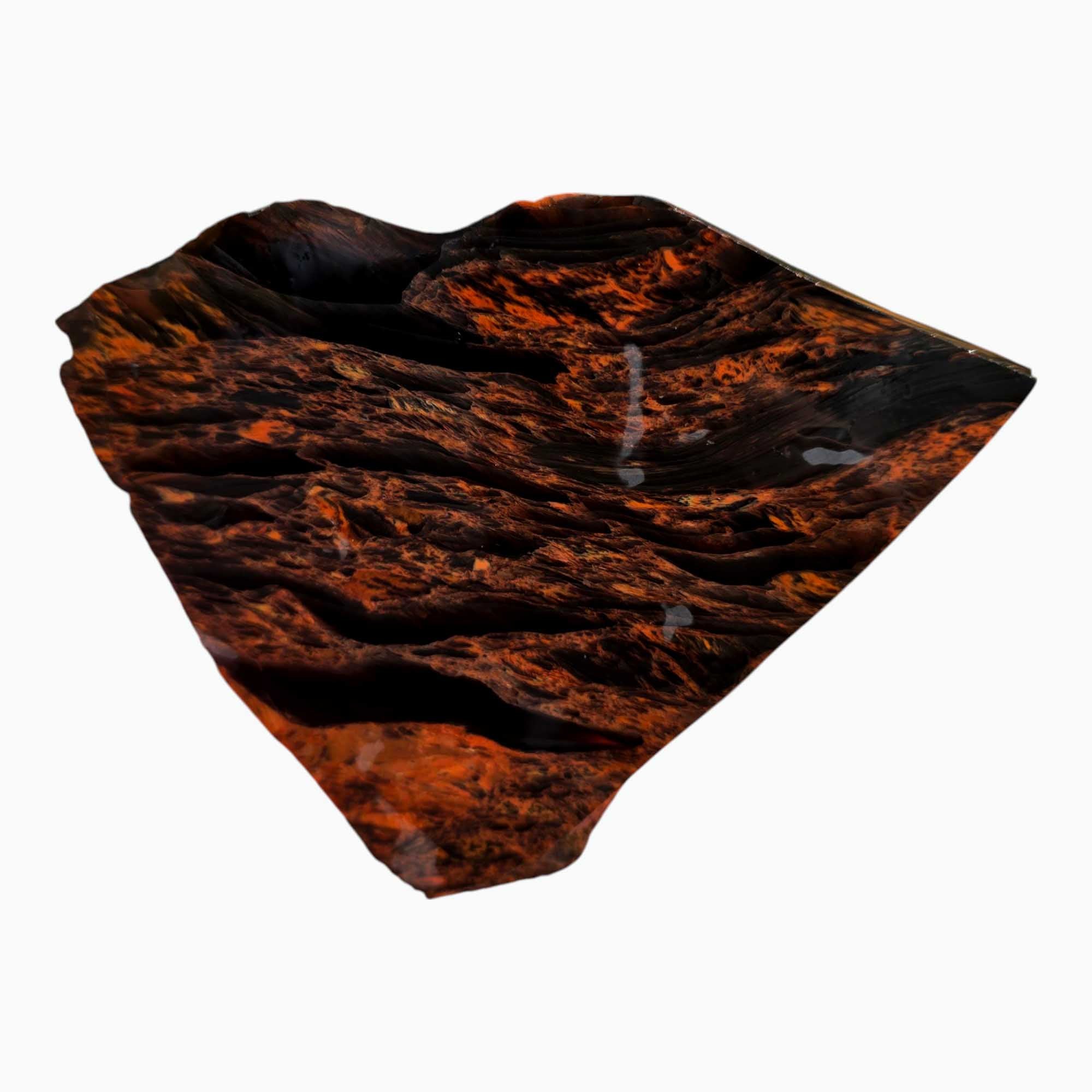 Tri-Flow Obsidian Slab – Rare Old Stock from Glass Butte, Oregon for Lapidary