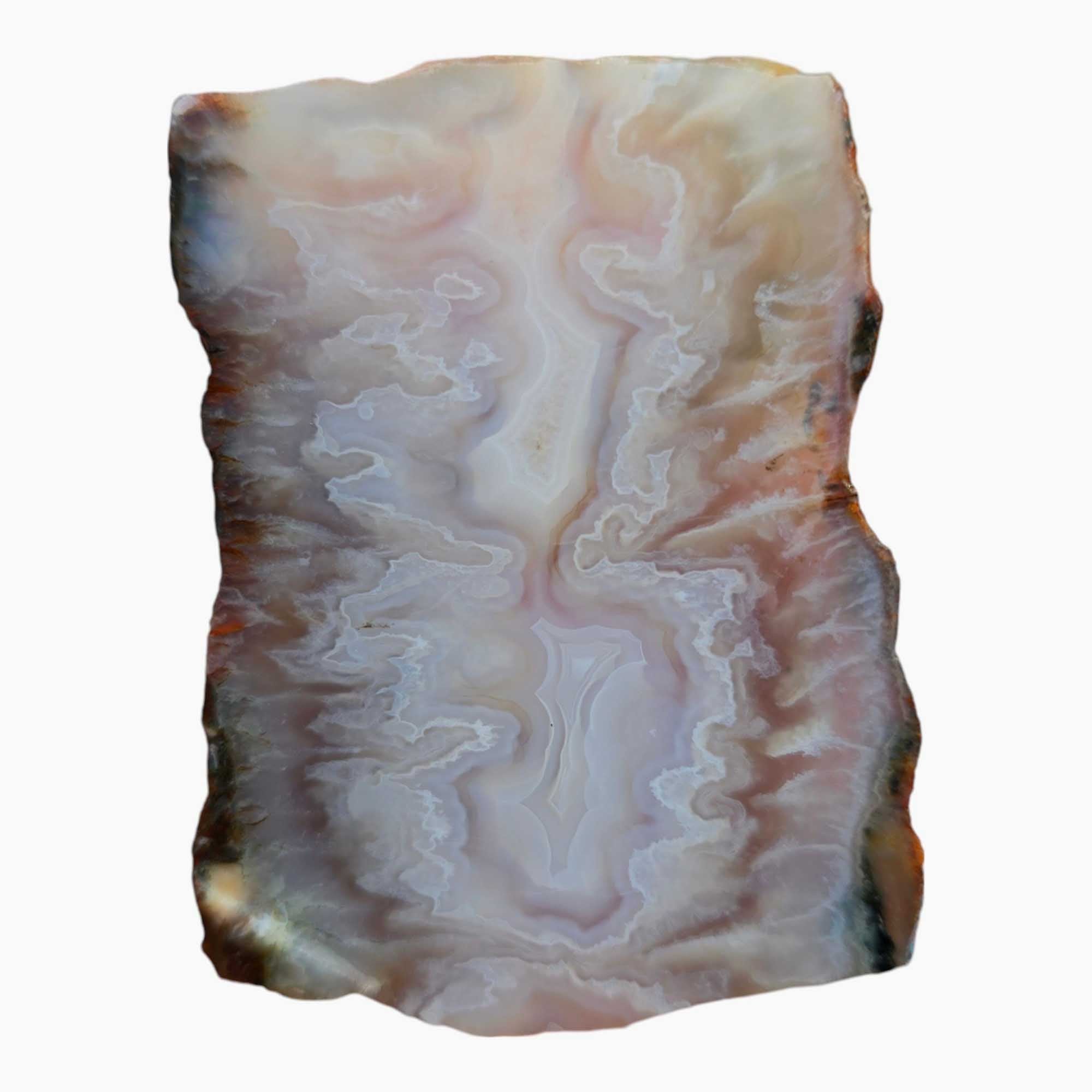 Ghost Seam Agate – Eerie Banded Agate from Morocco for Lapidary or Collection