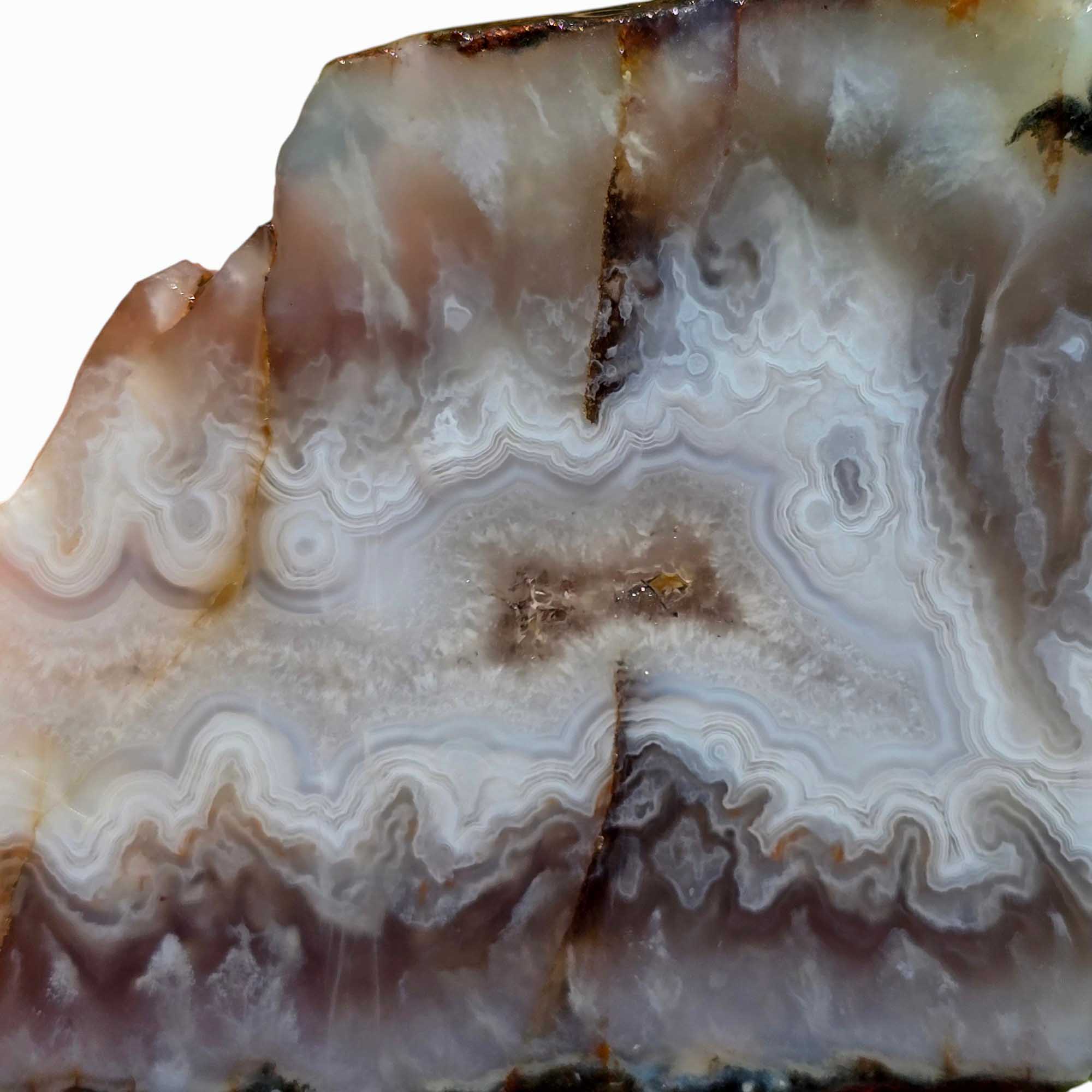 Ghost Seam Agate Slab – Eerie Fortification with Classic Moroccan Patterns