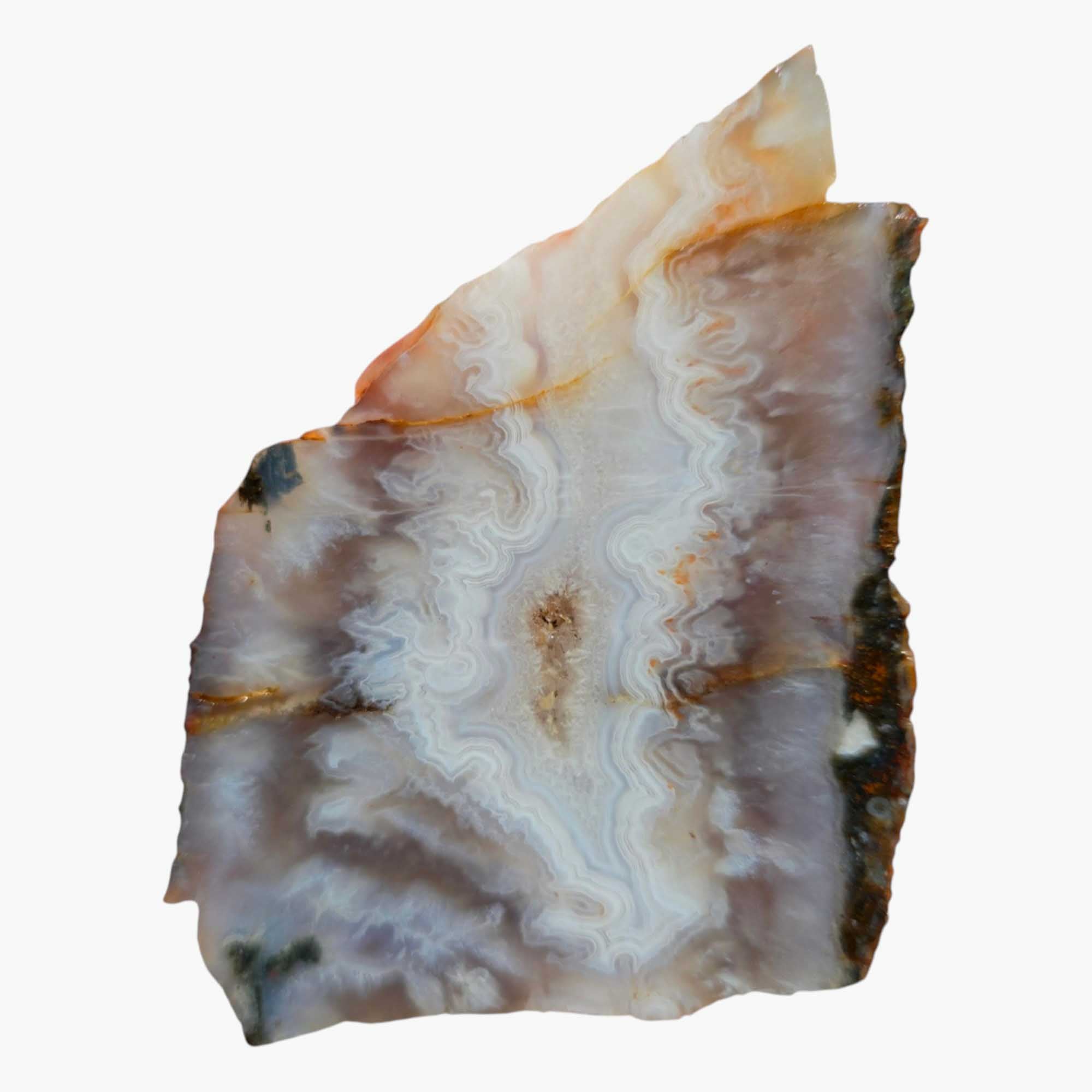 Ghost Seam Agate Slab – Eerie Fortification with Classic Moroccan Patterns