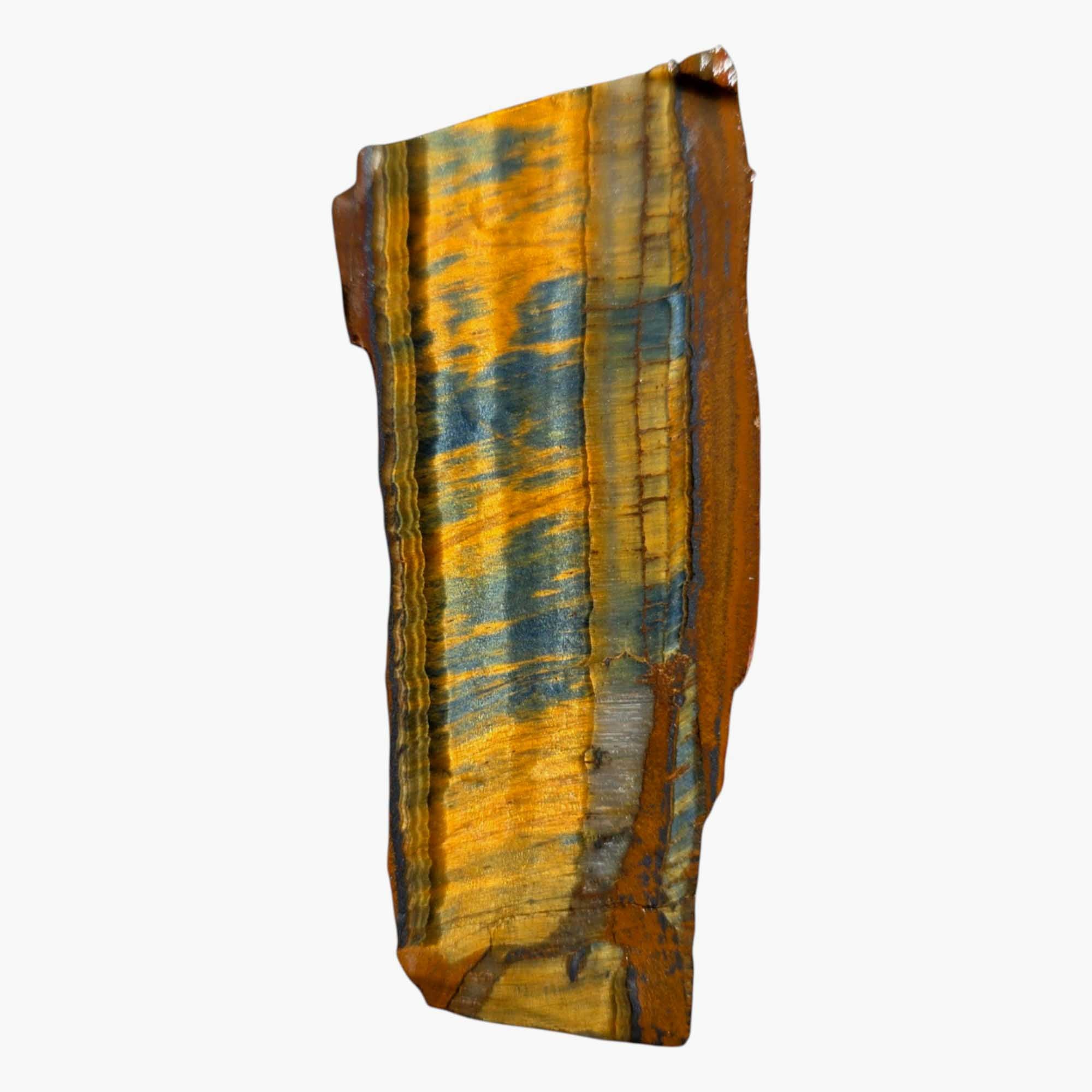 Hawkeye Tiger Eye Slab – Flashy Blue Chatoyance from Premium Rough