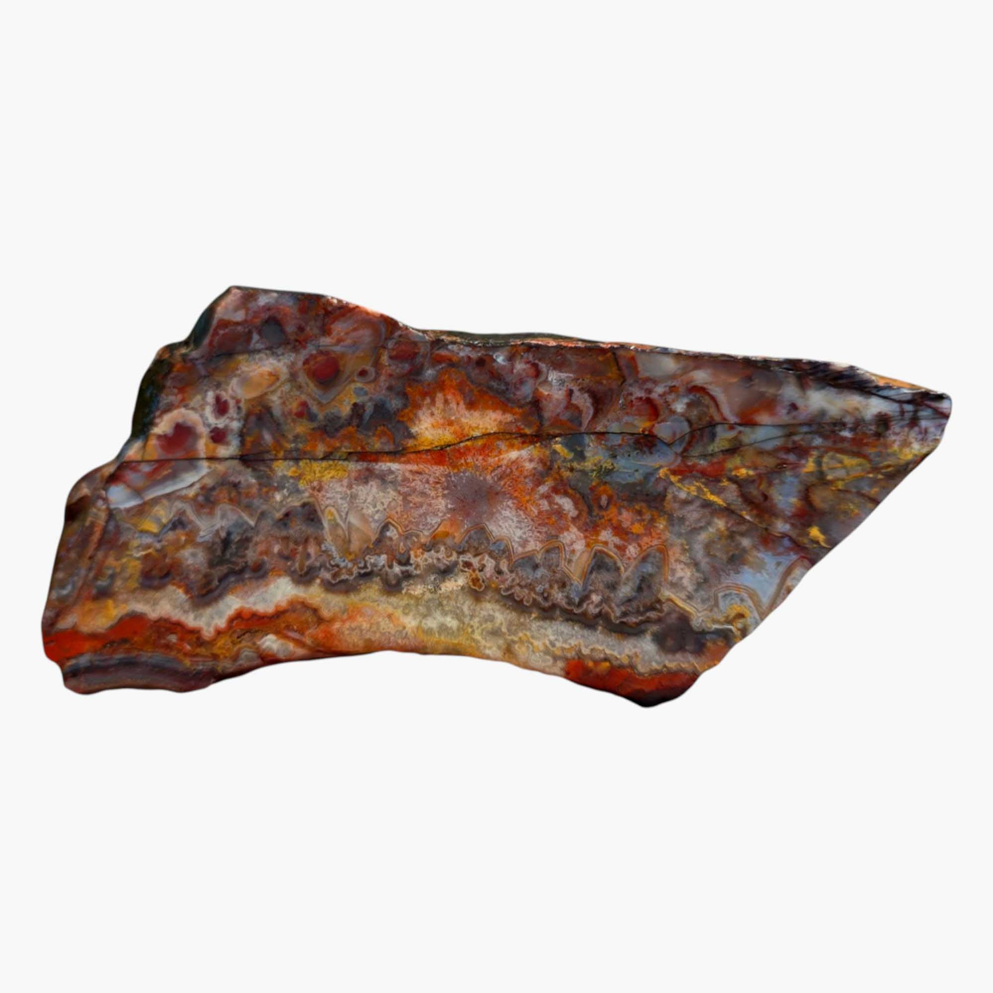 Thick Sarape Jasper Slab – Pointed Lace Pattern with Firework Bursts