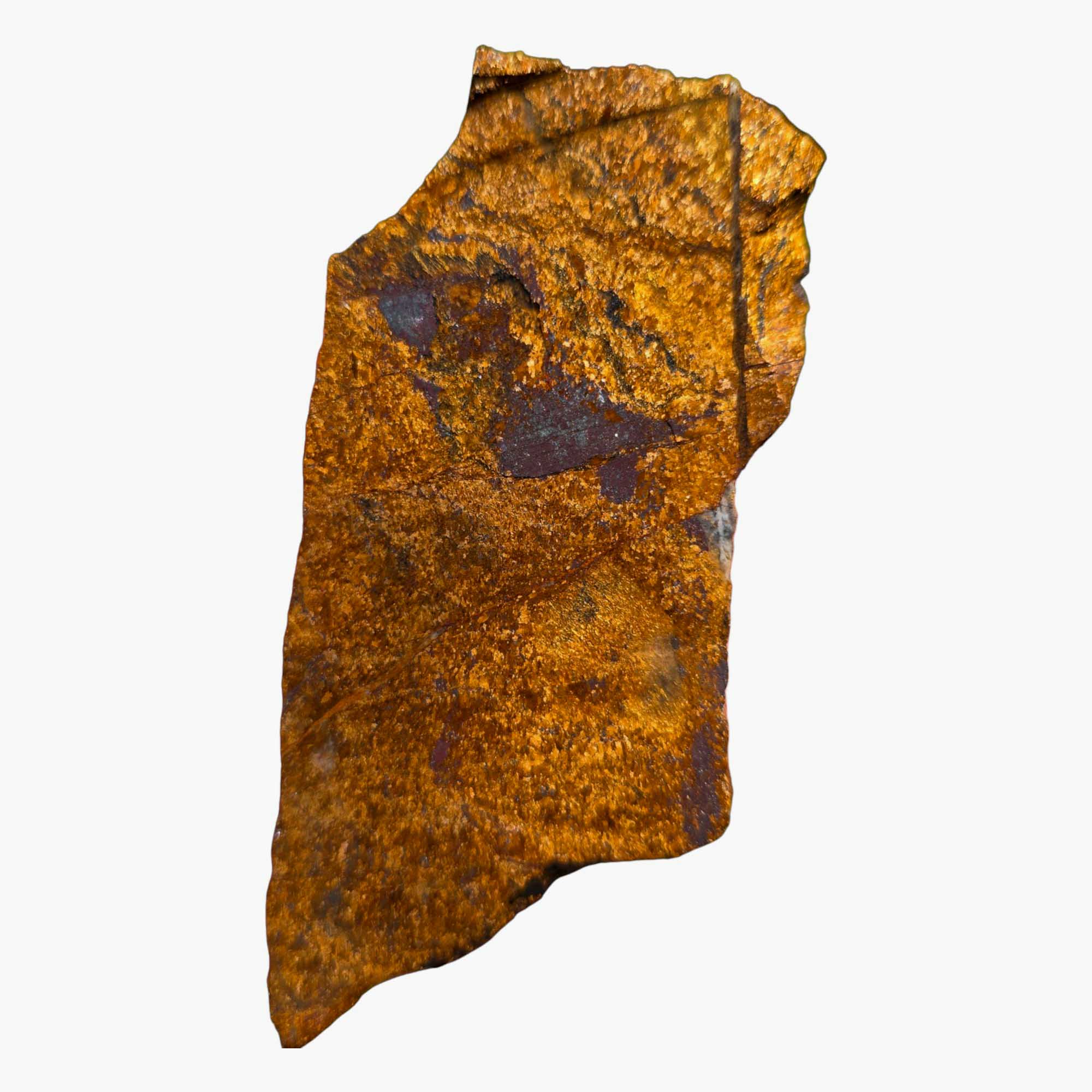 Bronzite Slab with Full Schiller Flash – 4.2" Lapidary Cut