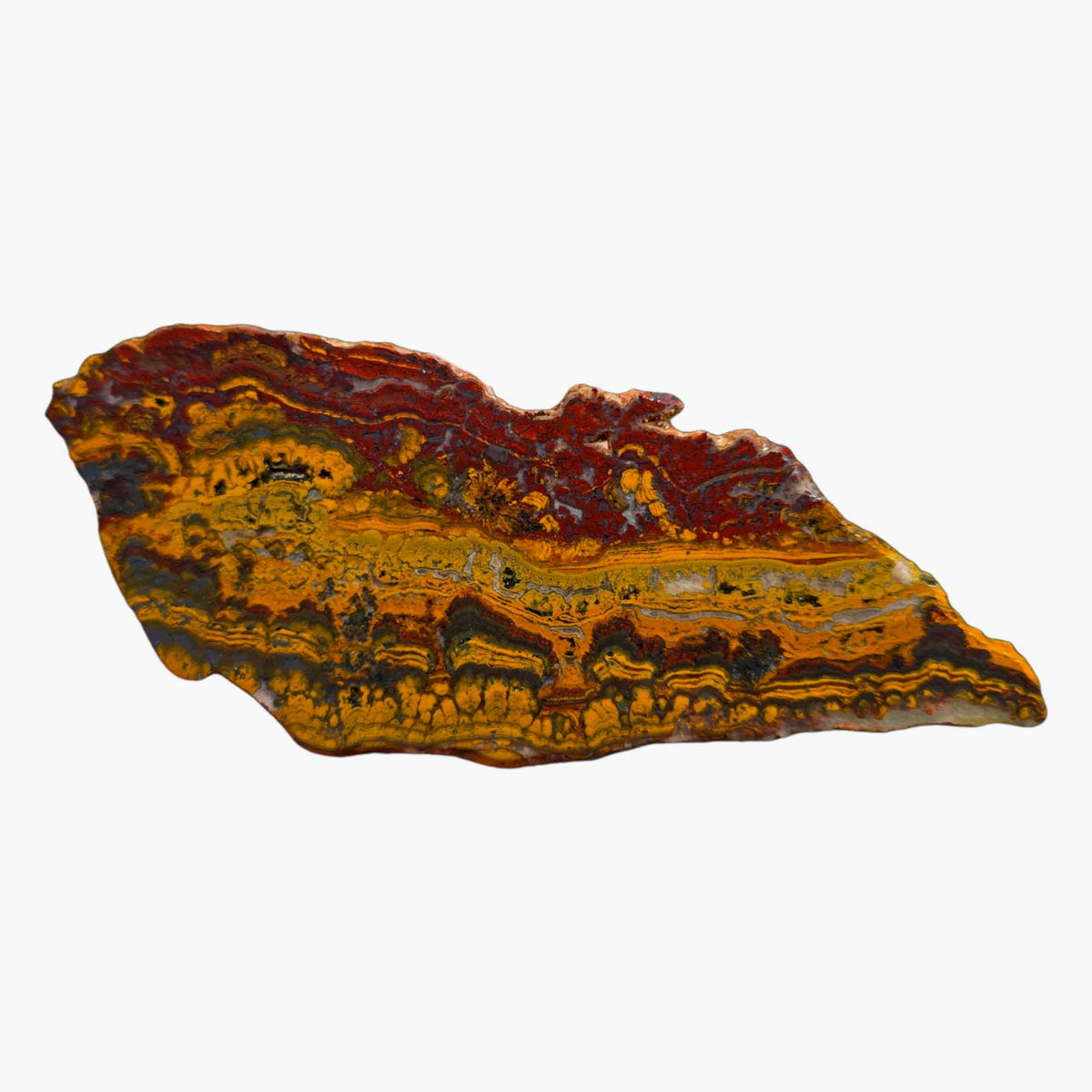 Hermatite Pattern Thin Apple Valley Jasper Slab – Hematite & Jasper Flower Pattern