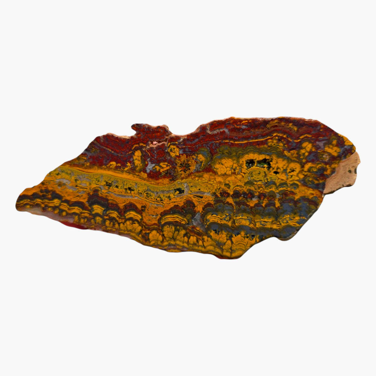 Hermatite Pattern Thin Apple Valley Jasper Slab – Hematite & Jasper Flower Pattern