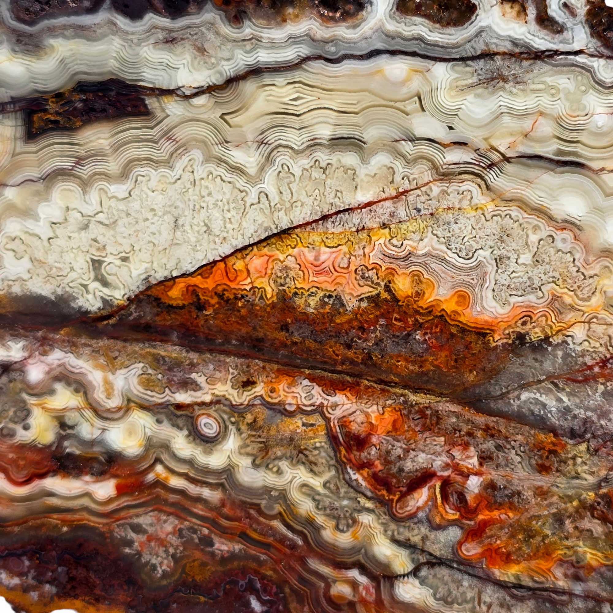 Crazy Lace Agate Slab – Laguna Lace Red Banded Agate from Mexico