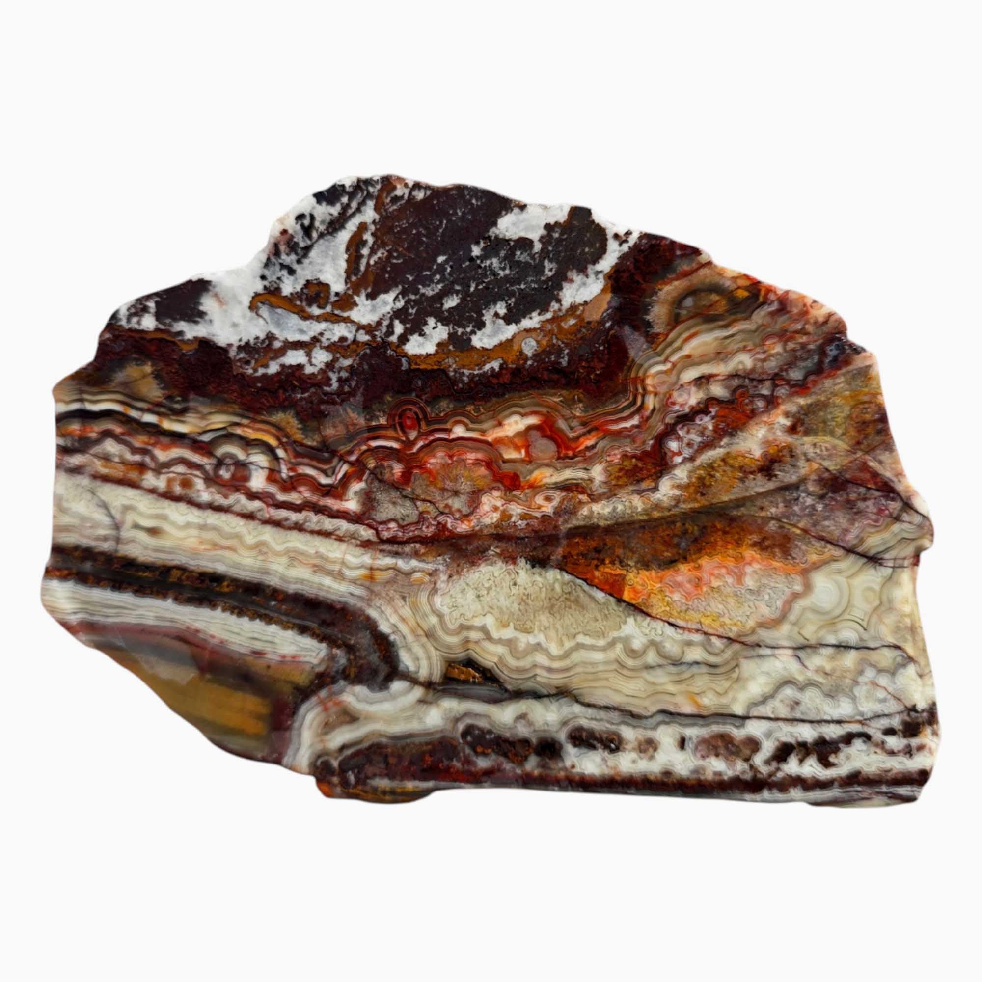 Crazy Lace Agate Slab – Laguna Lace Red Banded Agate from Mexico