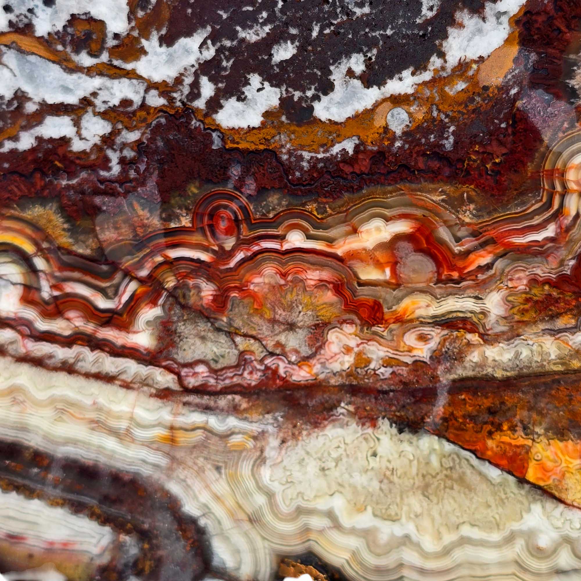 Crazy Lace Agate Slab – Laguna Lace Red Banded Agate from Mexico