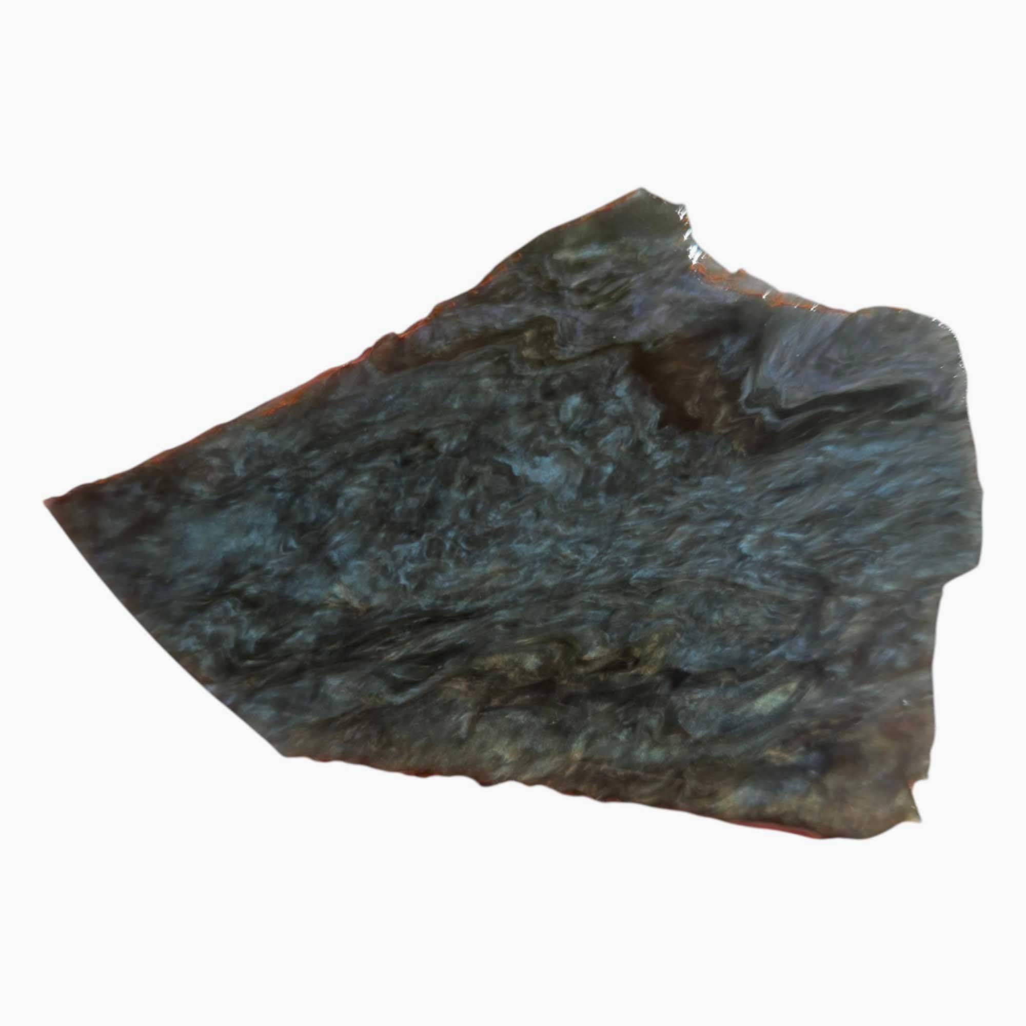 Velvet Obsidian Slab – Thin Cut Mexican Glass with Chatoyant Color Flash