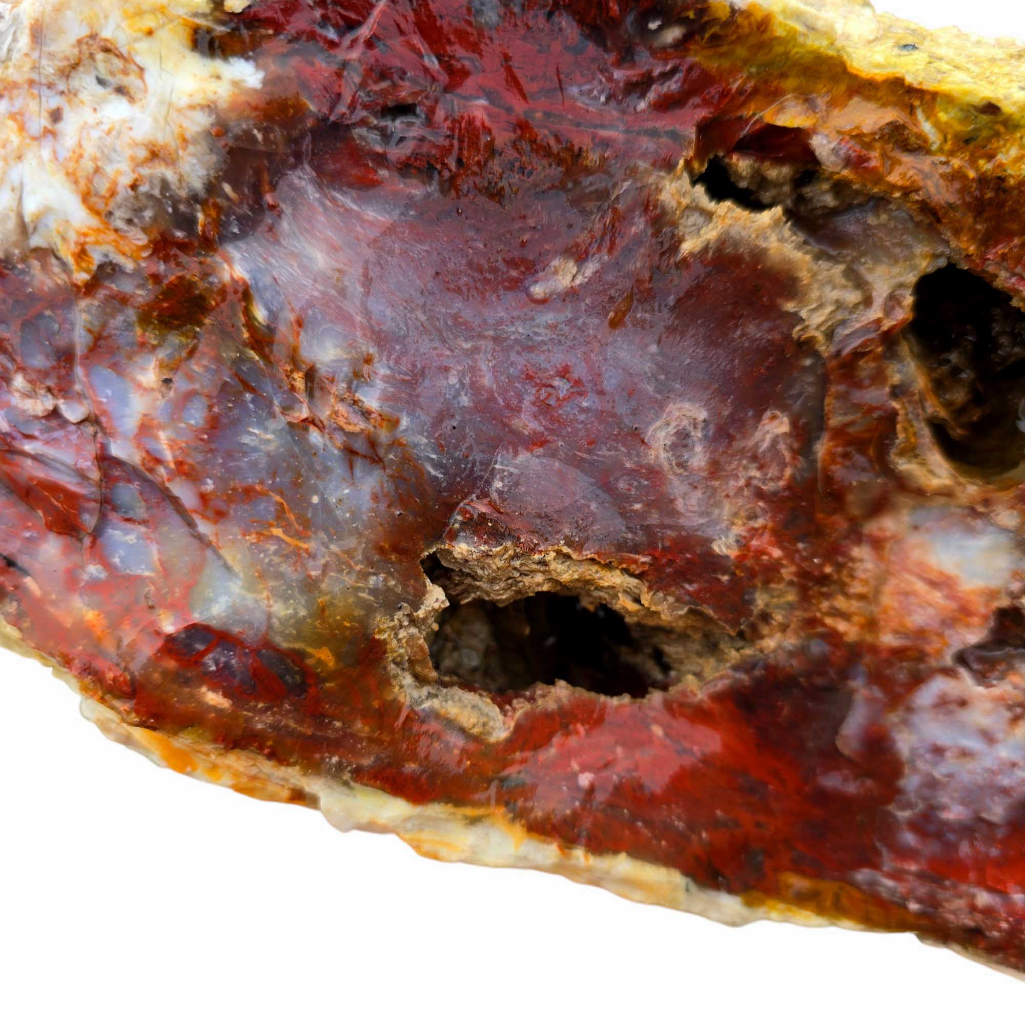 Kramer Hills Agate Rough – Red Flame Bog Agate with Blue Core for Cutting