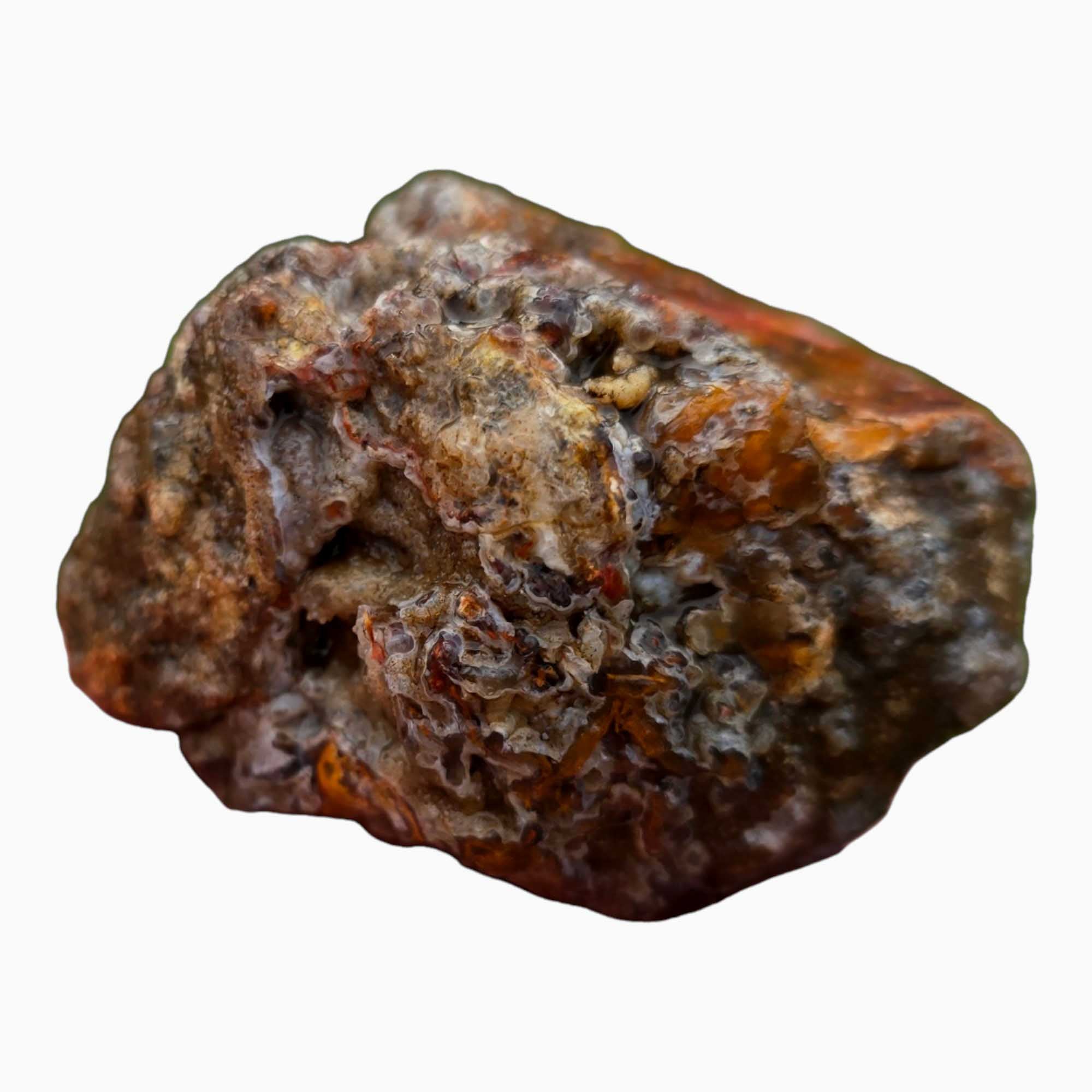 San Carlos Agate Rough – Mossy Orange & Blue Agate Trimmer for Cabbing