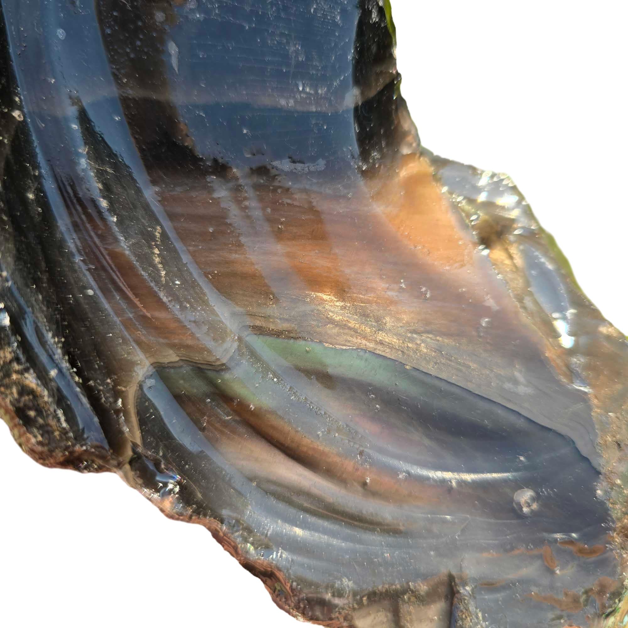 Glass Butte Obsidian Rough – Rare Psuedo-Fire Gold Sheen Volcanic Glass