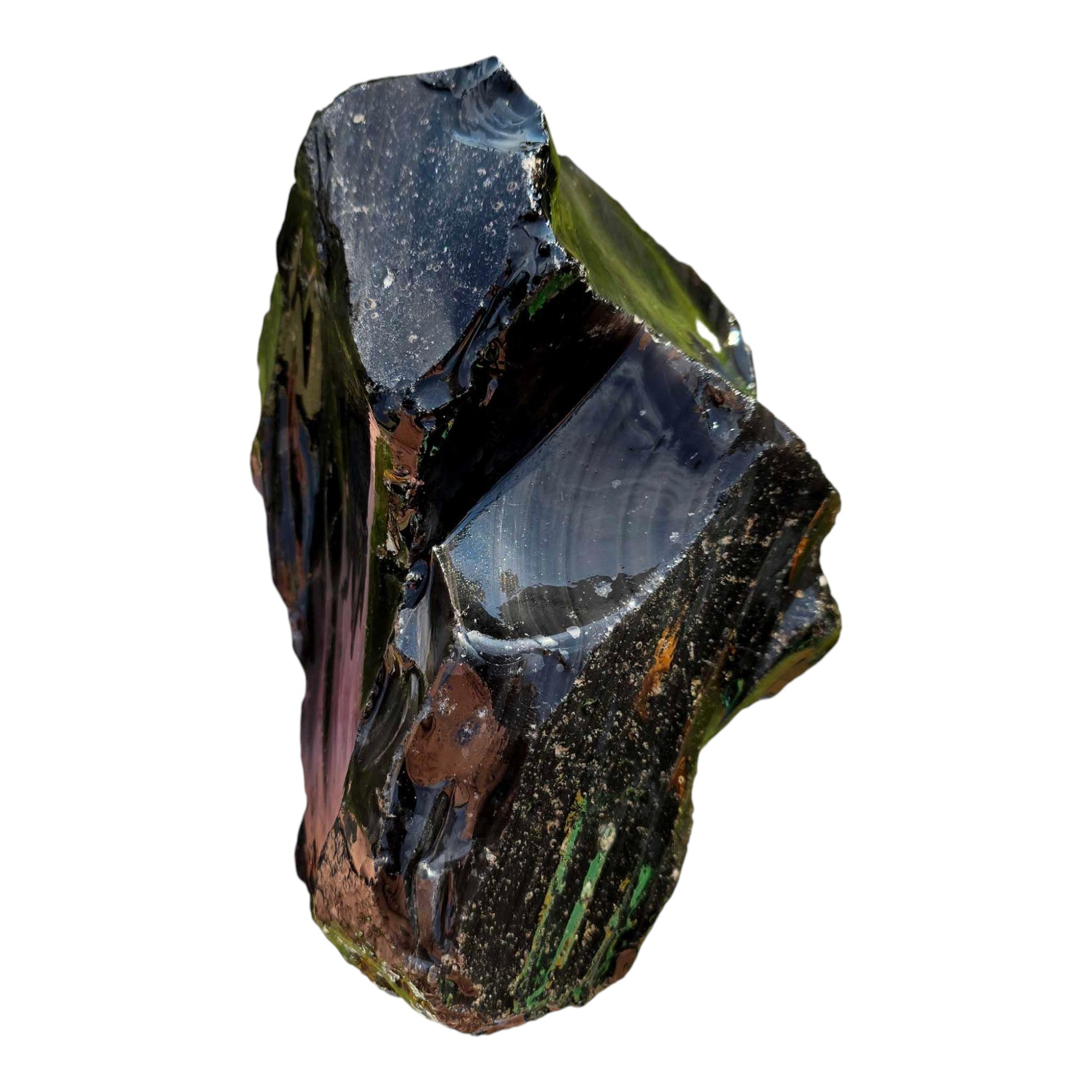 Glass Butte Obsidian Rough – Rare Psuedo-Fire Gold Sheen Volcanic Glass