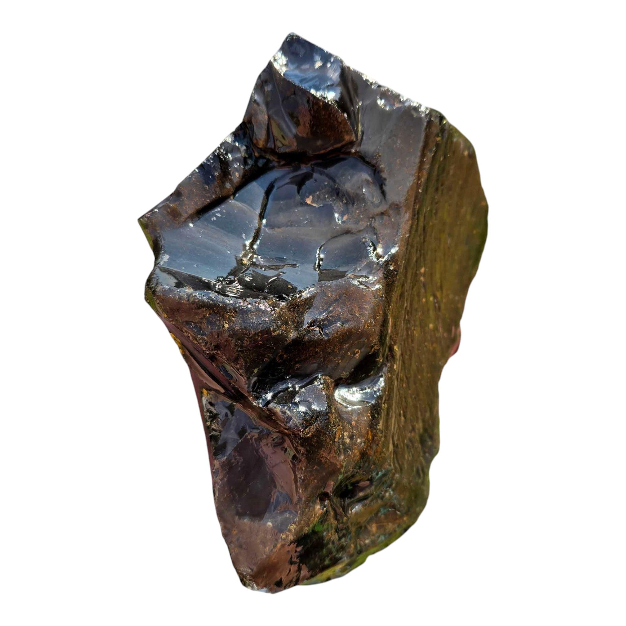 Glass Butte Obsidian Rough – Rare Psuedo-Fire Gold Sheen Volcanic Glass