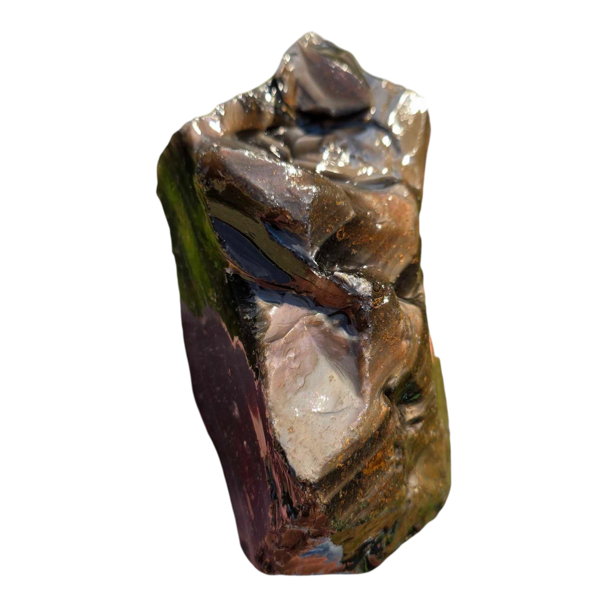 Glass Butte Obsidian Rough – Rare Psuedo-Fire Gold Sheen Volcanic Glass