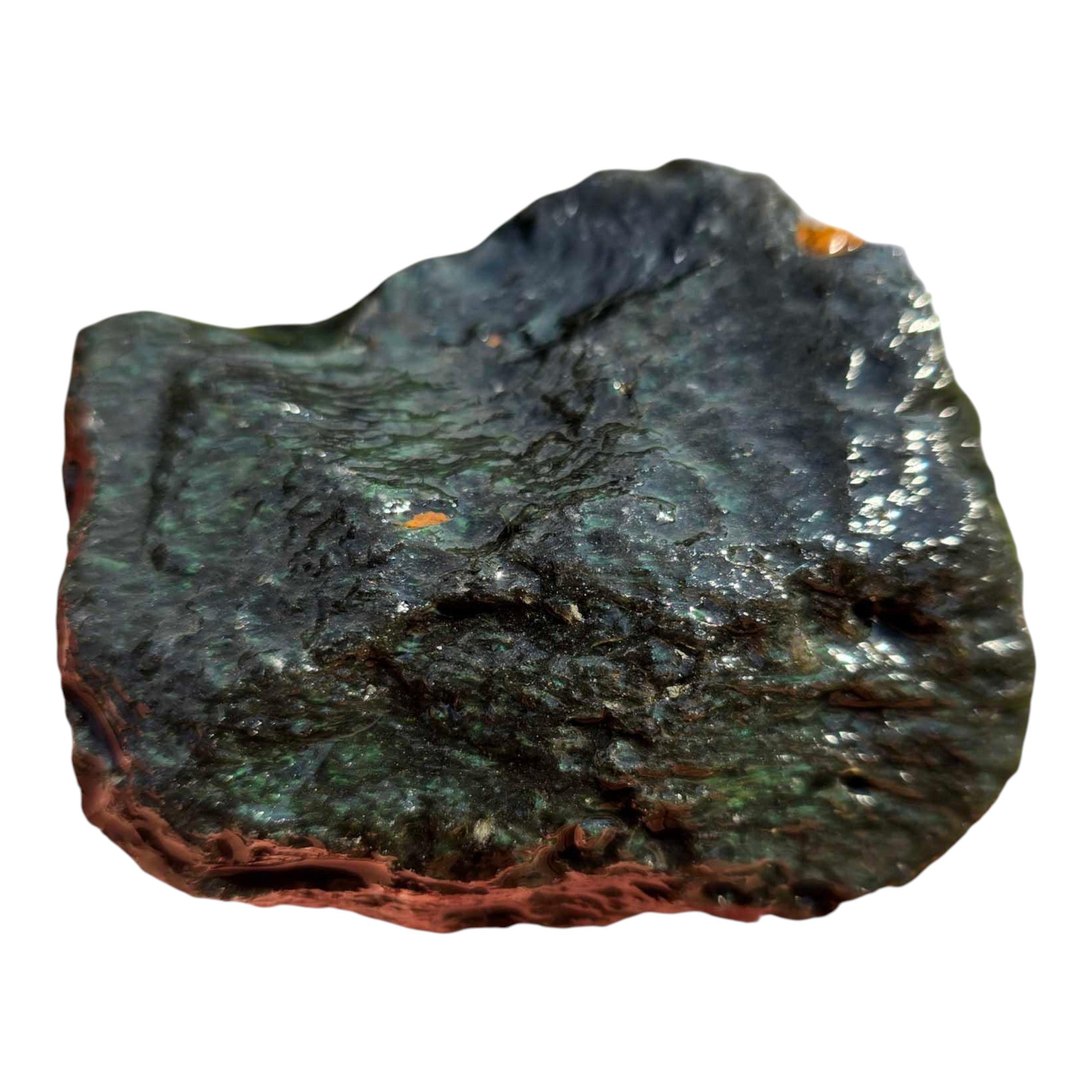 Velvet Obsidian Rough – Old Stock Peacock Green Chatoyance Cutter