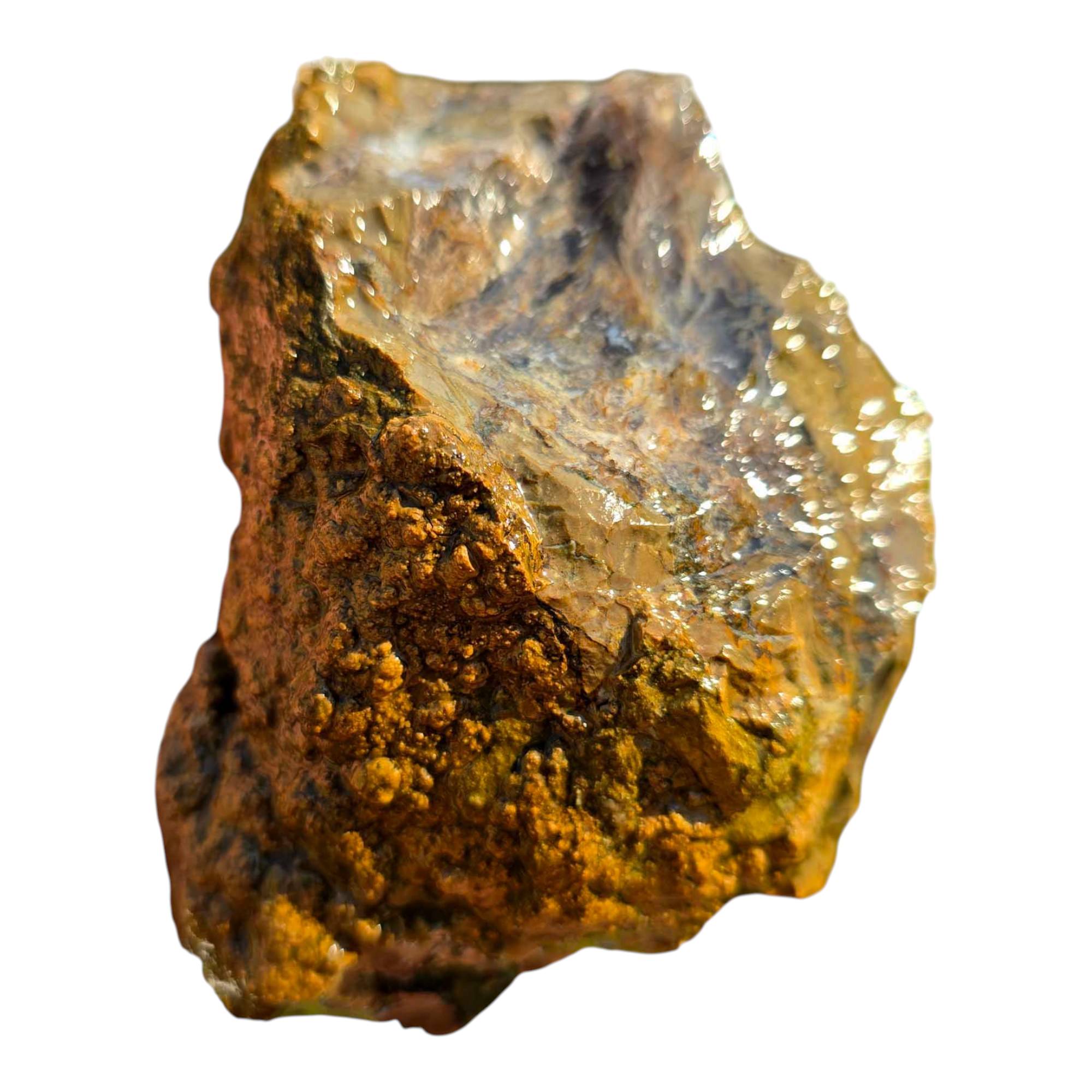 Priday Moss Bed Thunderegg – Cut and Proven – Blue Agate Streamer Moss