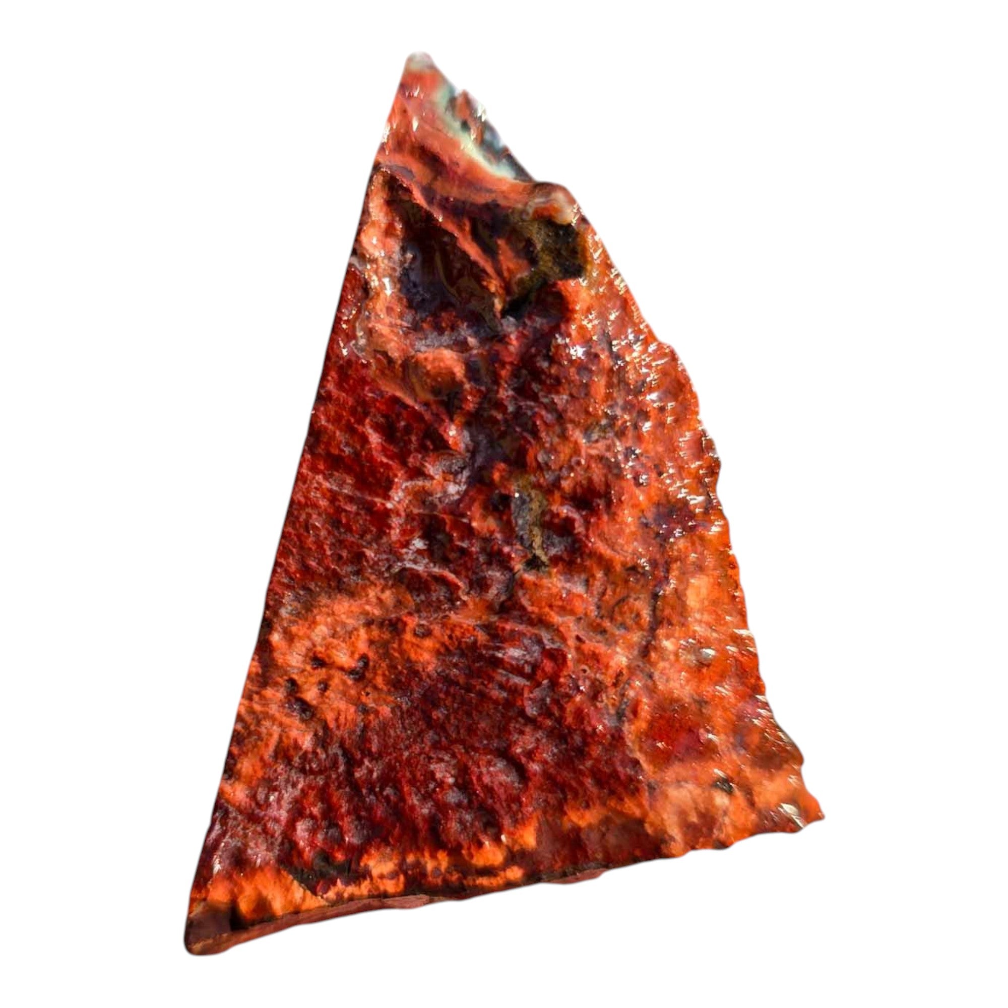 Idaho Sunset Jasper – Cut & Proven Trimmer with Bright Green Pattern