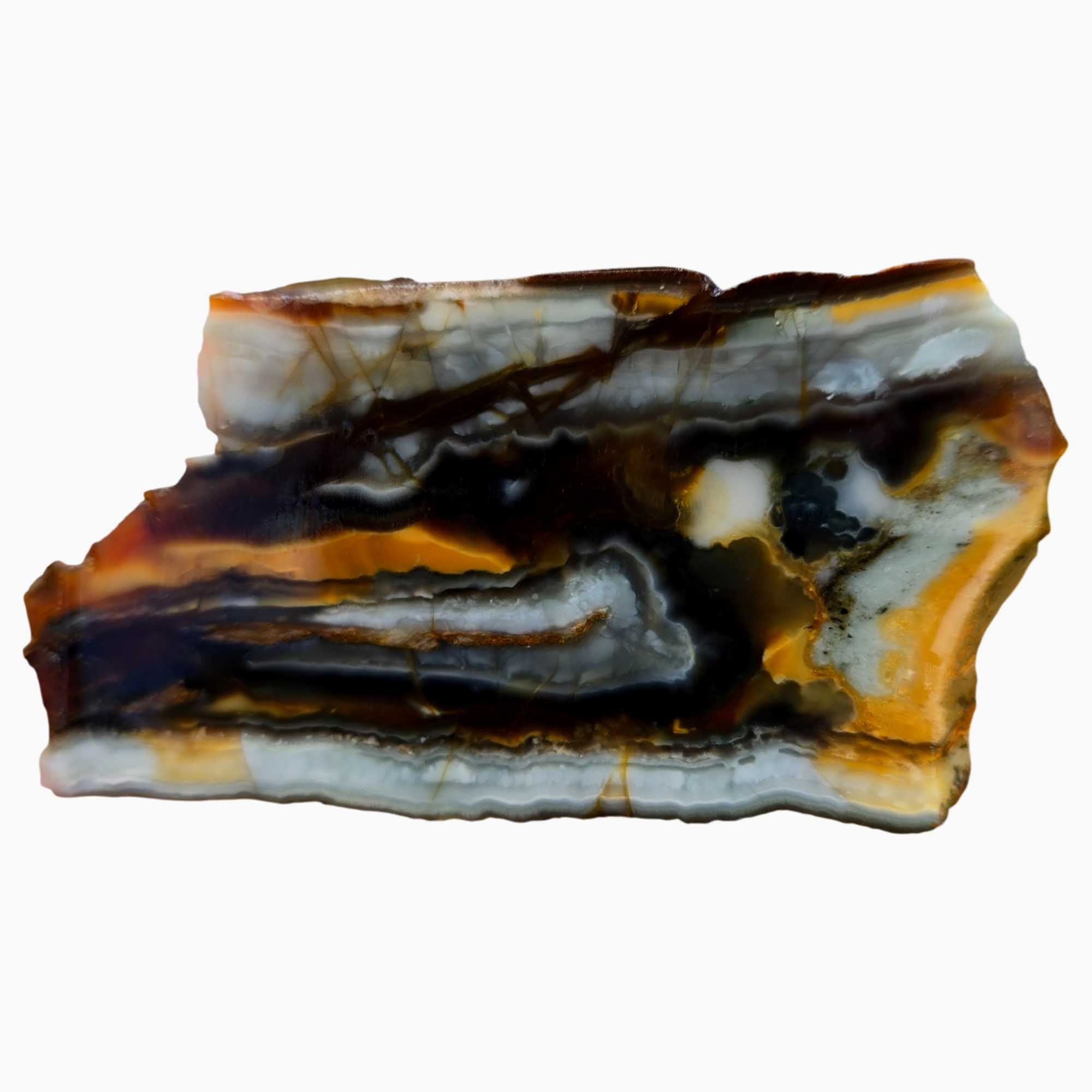 Tahoma Agate Slab - Blue Agate with Creamy Sunset Jasper and Unique Features