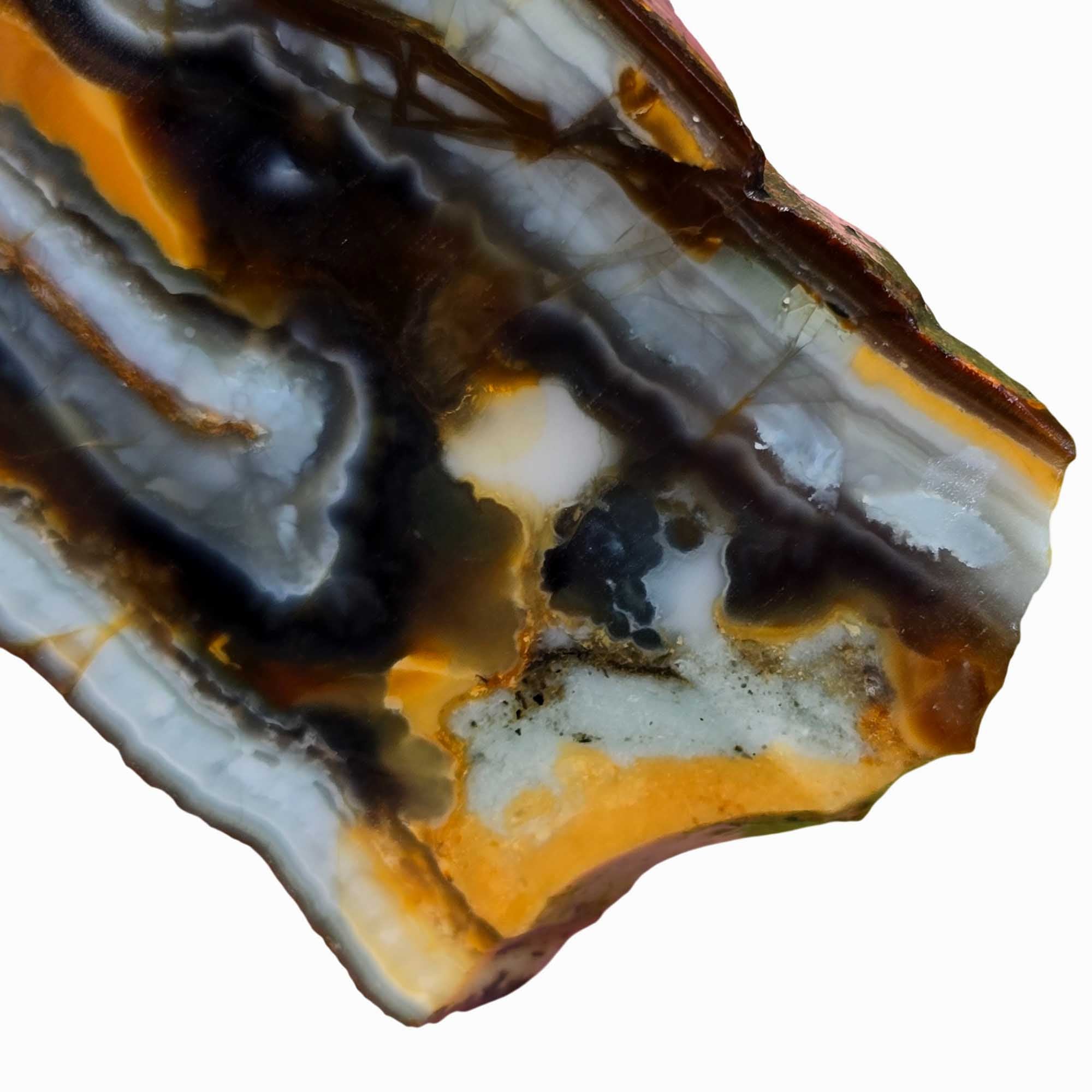 Tahoma Agate Slab - Blue Agate with Creamy Sunset Jasper and Unique Features