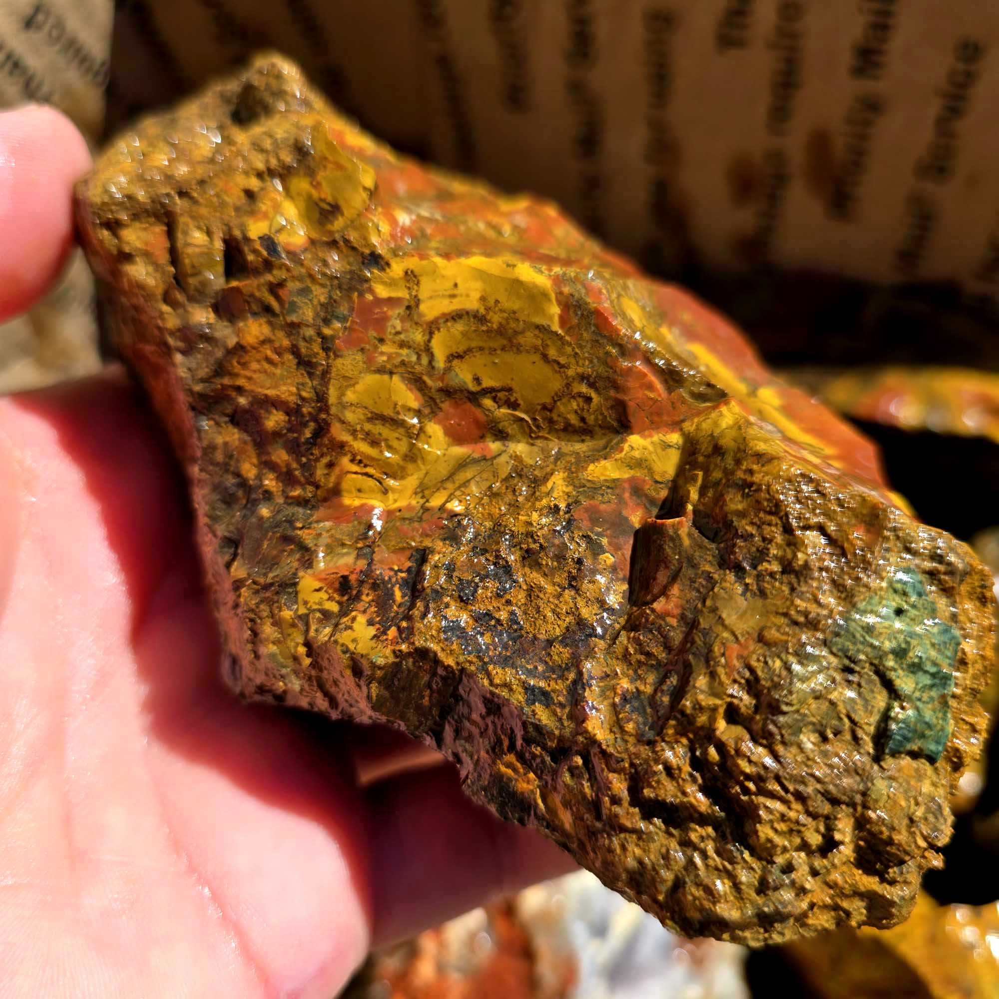 Kaleidoscope Jasper Flatrate Box Rough Stones Mixed Varieties Rare Old Stock