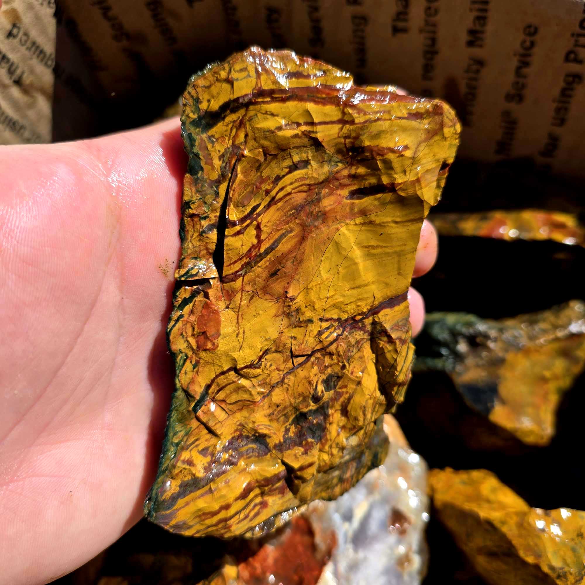 Kaleidoscope Jasper Flatrate Box Rough Stones Mixed Varieties Rare Old Stock