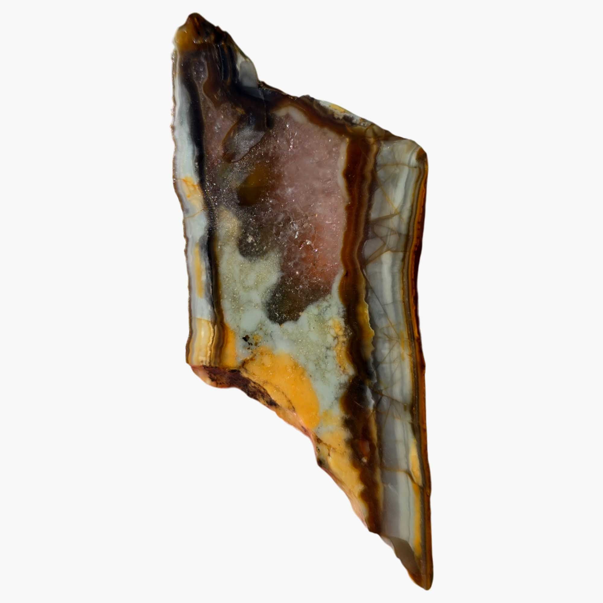 Tahoma Agate Slab Rare Old Stock Seam Agate with Quartz Pseudopoints