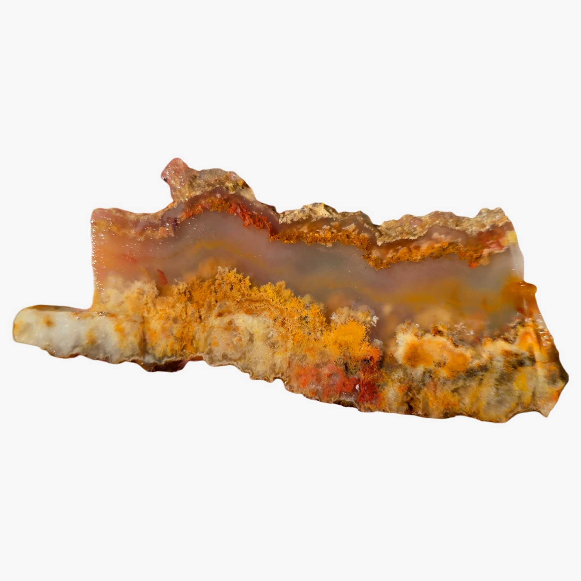 Regency Rose Plume Agate Slab Old Stock Graveyard Point Red Plume Agate