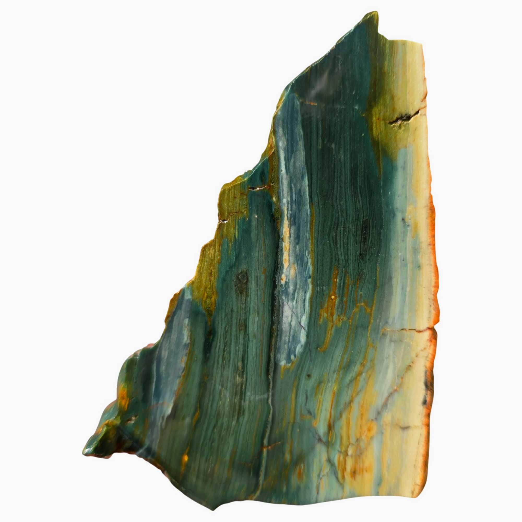 Gary Green Jasper Slab – Dark Light Brush Stroke Metamorphic – Oregon