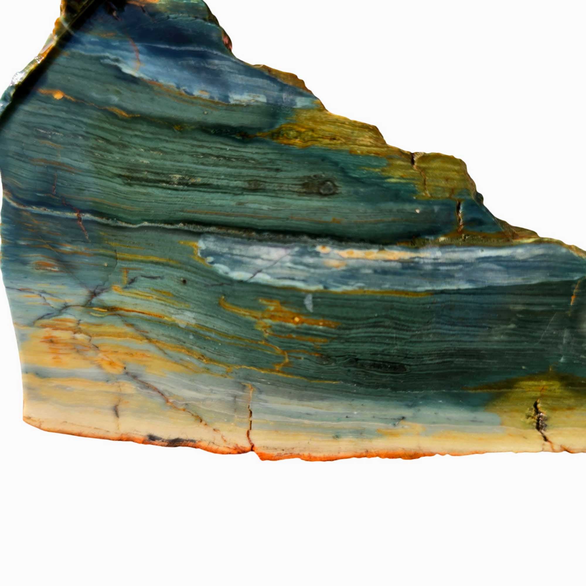 Gary Green Jasper Slab – Dark Light Brush Stroke Metamorphic – Oregon