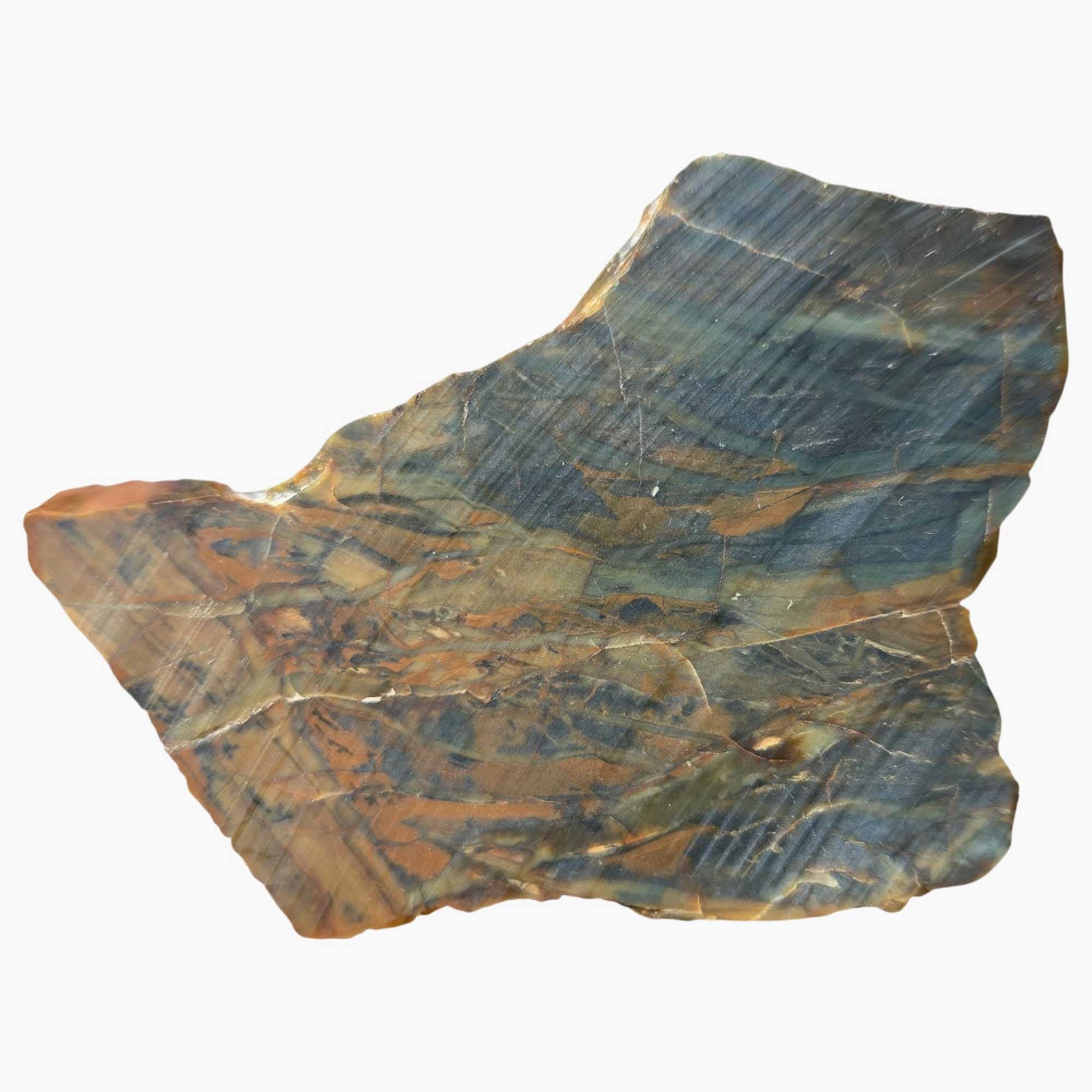 Morrisonite Jasper Slab – Green Blue Butterscotch Brecciated – Oregon