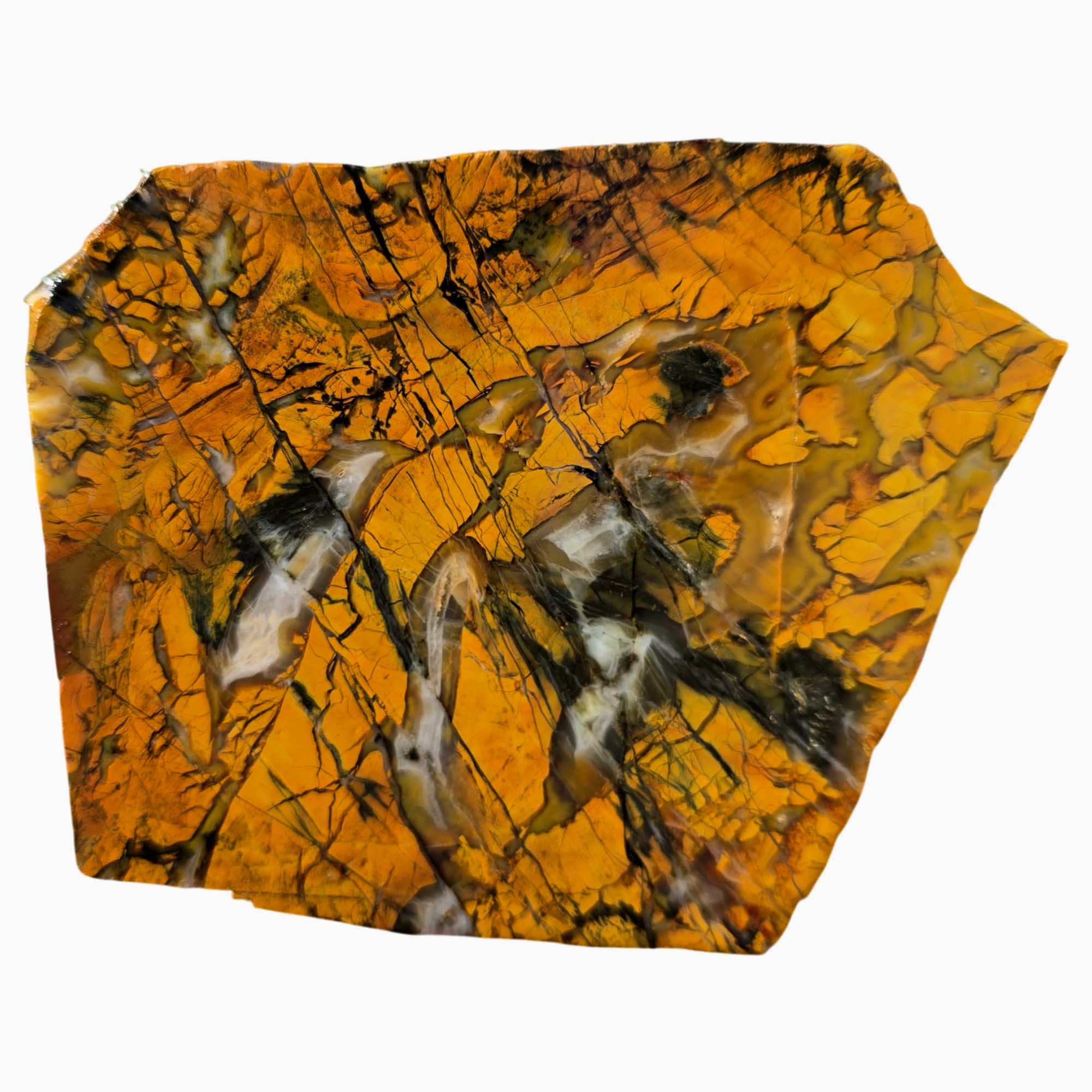 Stone Canyon Jasper Slab – Brecciated Pattern Colors – California 102mm