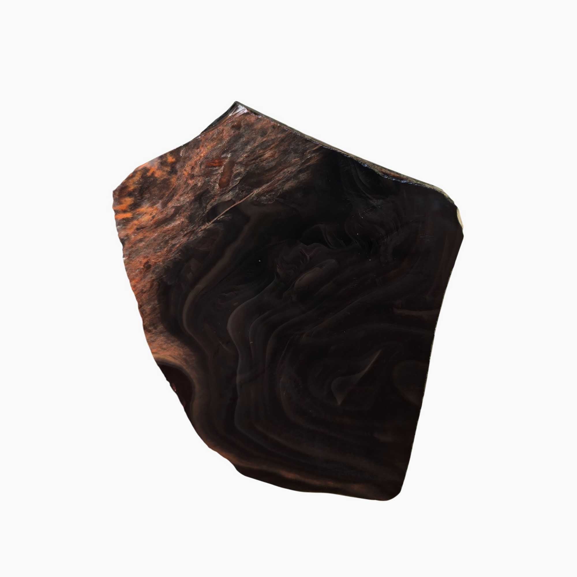 Tri-Flow Obsidian Slab – Midnight Lace Magnetite – Glass Butte Oregon