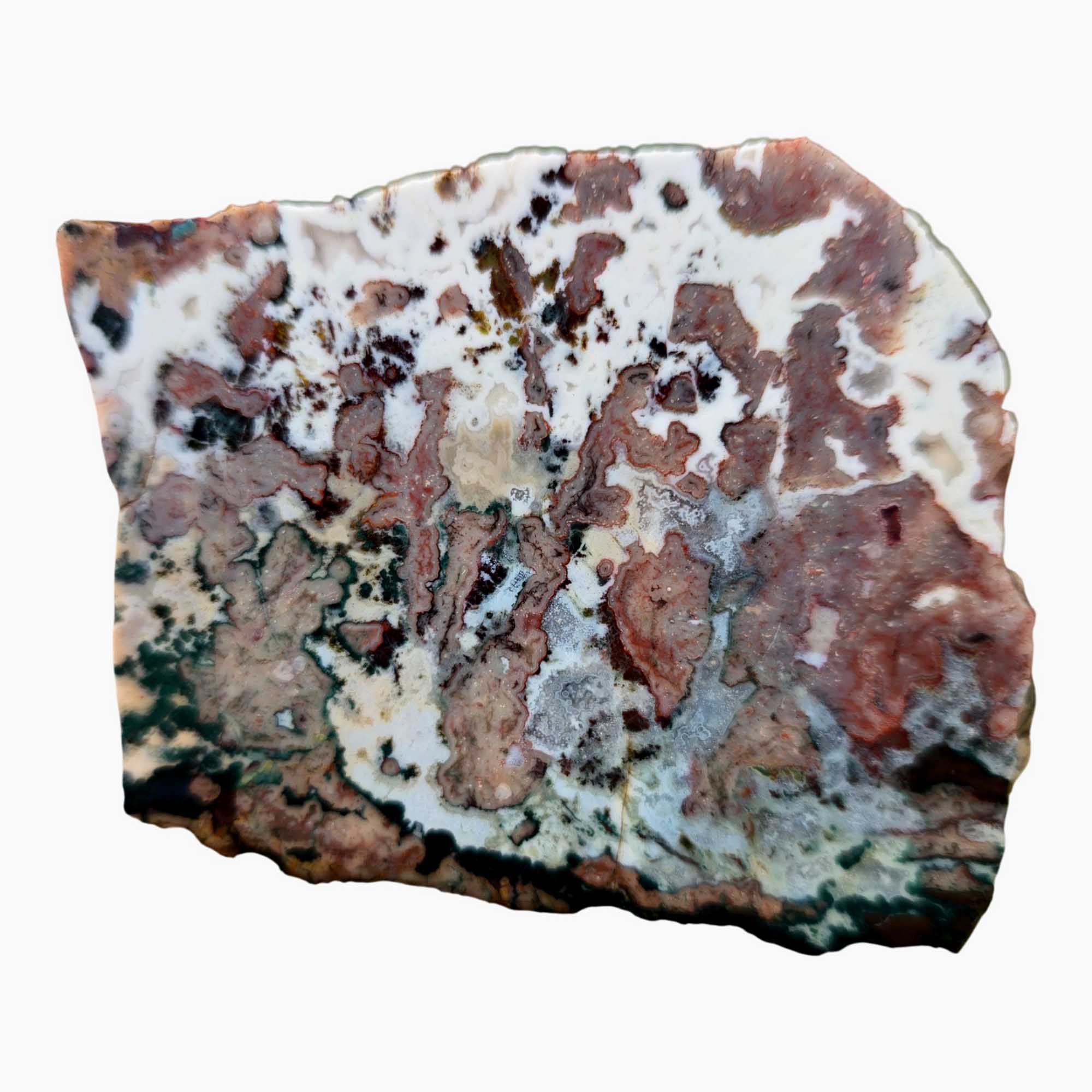 Apple Valley Agate Slab – Purple Pseudomorphic Patterns Frosty Winter #3667-Photo1